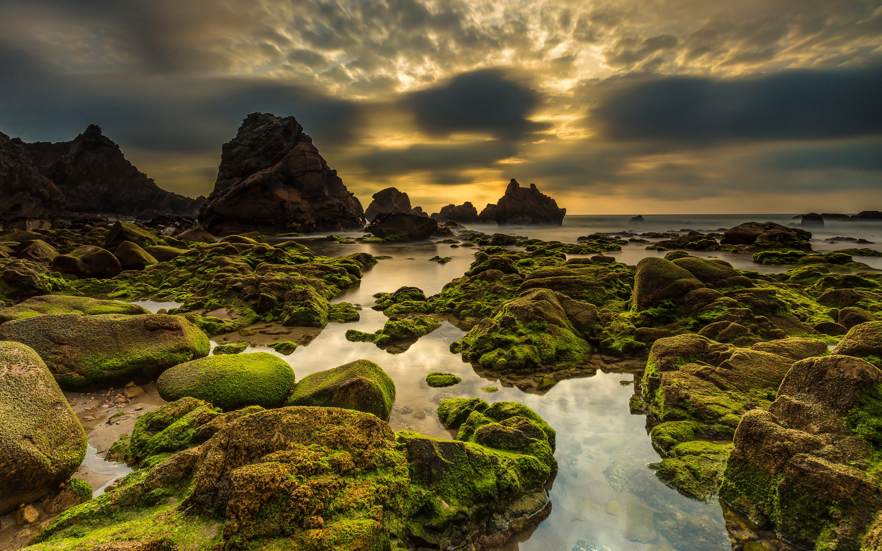 Laden Sie das Horizont, Moos, Portugal, Sonnenuntergang, Erde/natur, Meereslandschaft-Bild kostenlos auf Ihren PC-Desktop herunter