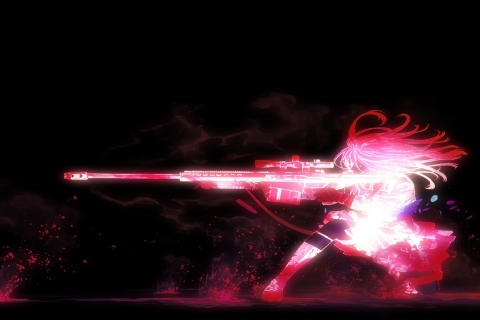 Download mobile wallpaper Anime, Girl, Gun for free.
