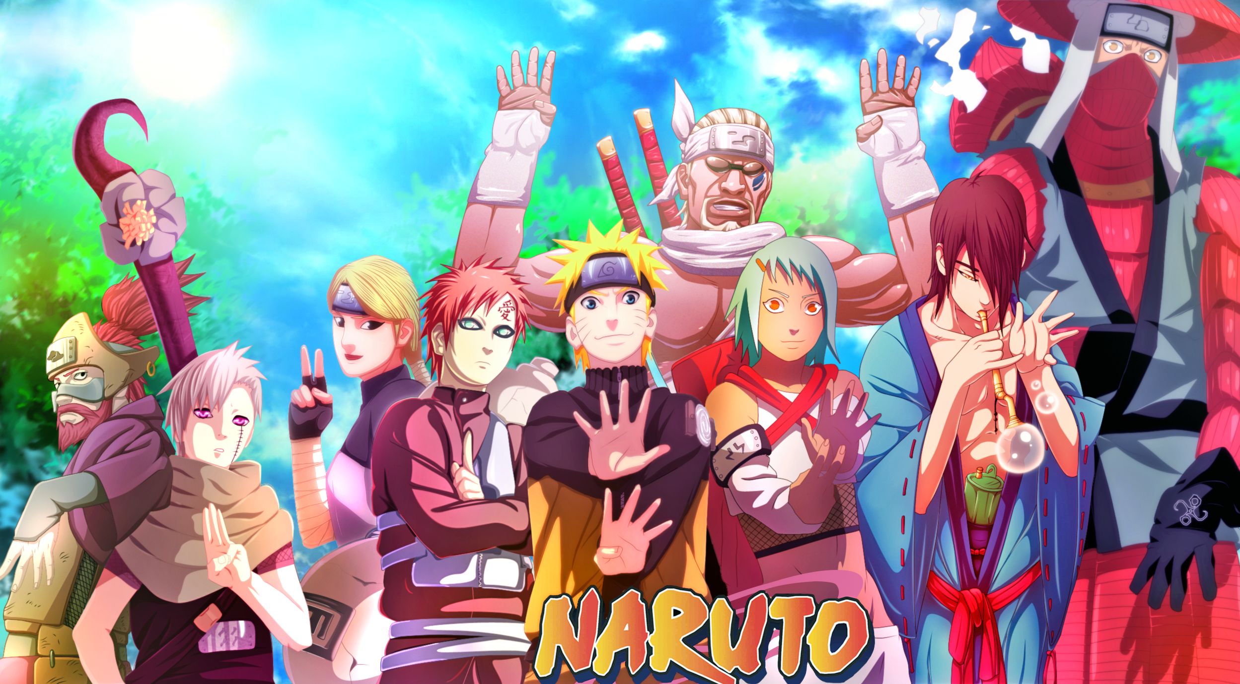 Laden Sie das Naruto, Animes, Gaara (Naruto), Naruto Uzumaki, Killerbiene (Naruto), Jinchūriki (Naruto)-Bild kostenlos auf Ihren PC-Desktop herunter
