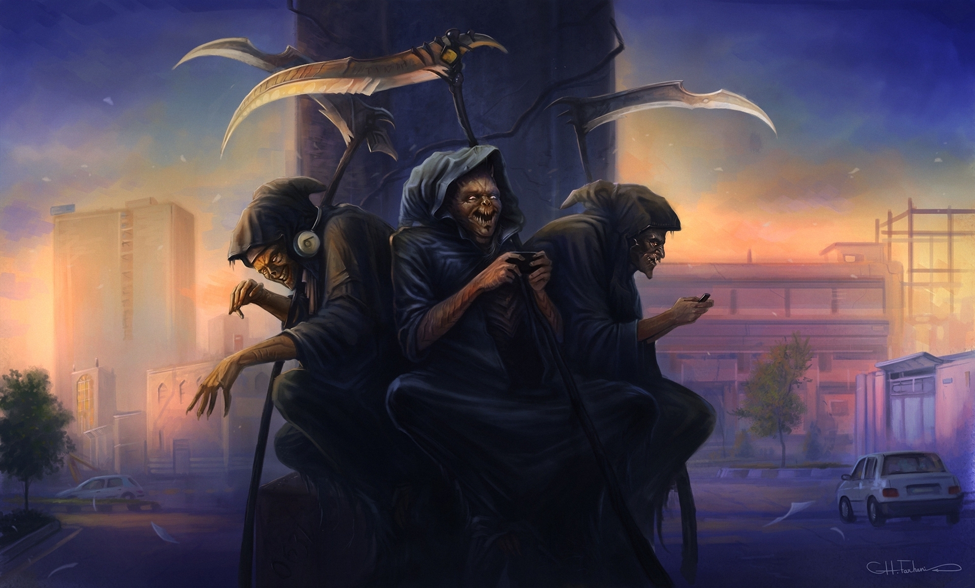 Download mobile wallpaper Dark, Demon, Grim Reaper for free.