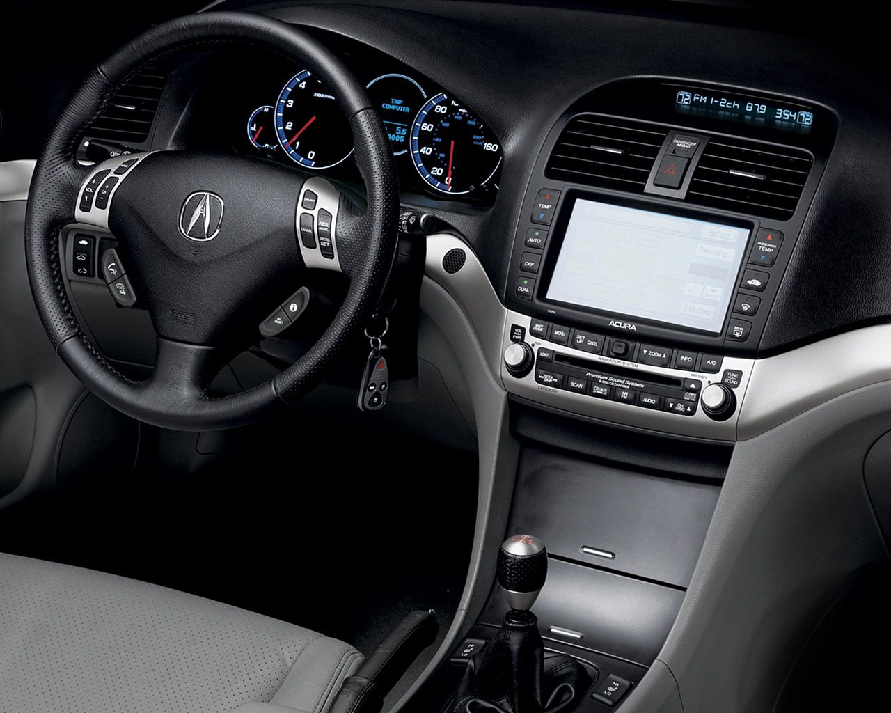 rudder, salon, steering wheel, speedometer, acura, interior, cars, tsx Full HD