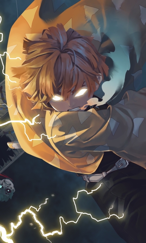 Handy-Wallpaper Animes, Demon Slayer, Zenitsu Agatsuma kostenlos herunterladen.