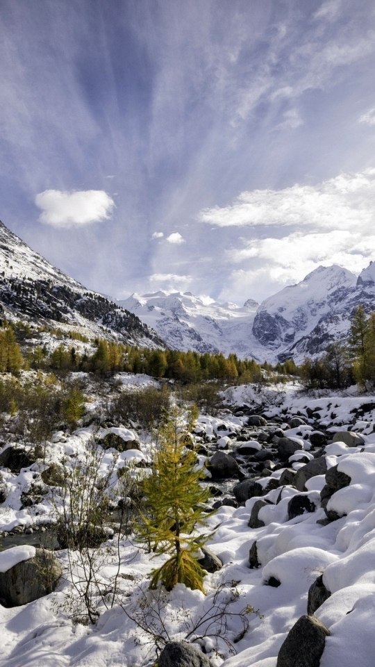 無料モバイル壁紙風景, 冬, 自然, 雪, 山, 地球, ストリームをダウンロードします。