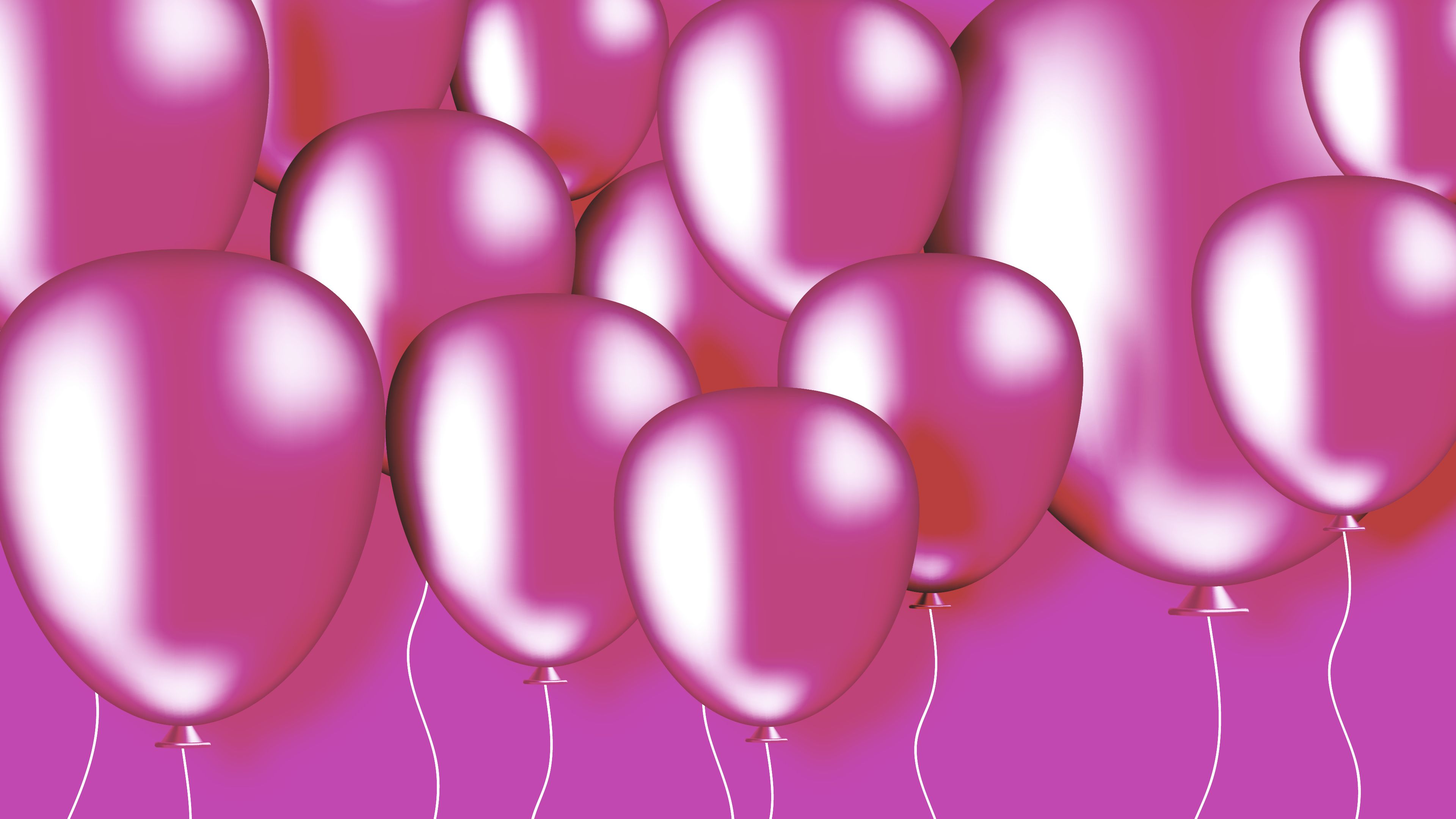 Handy-Wallpaper Rosa, Ballon, Geburtstag, Künstlerisch kostenlos herunterladen.