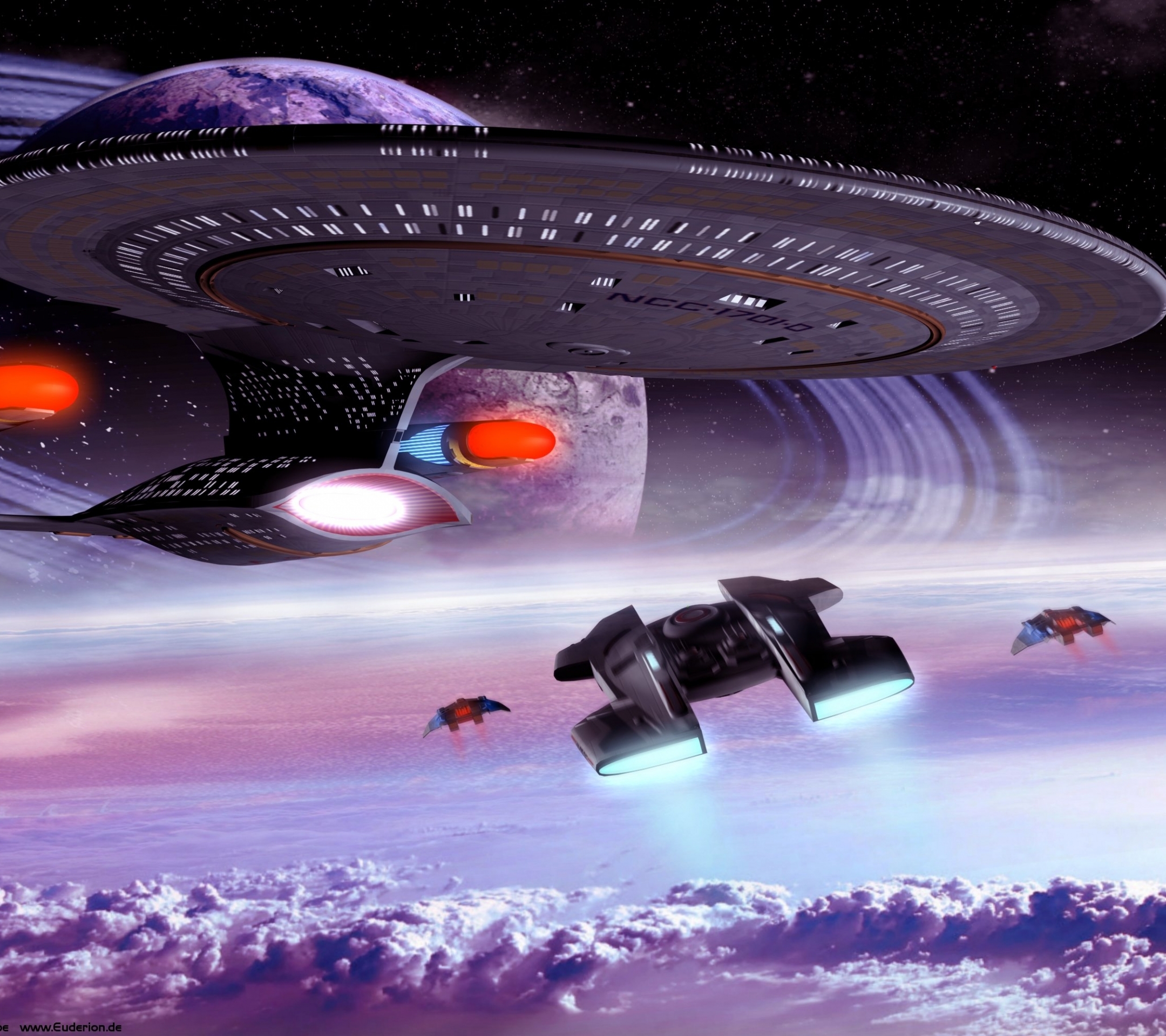 Download mobile wallpaper Star Trek, 3D, Space, Planet, Sci Fi, Starship, Cgi, Enterprise (Star Trek) for free.