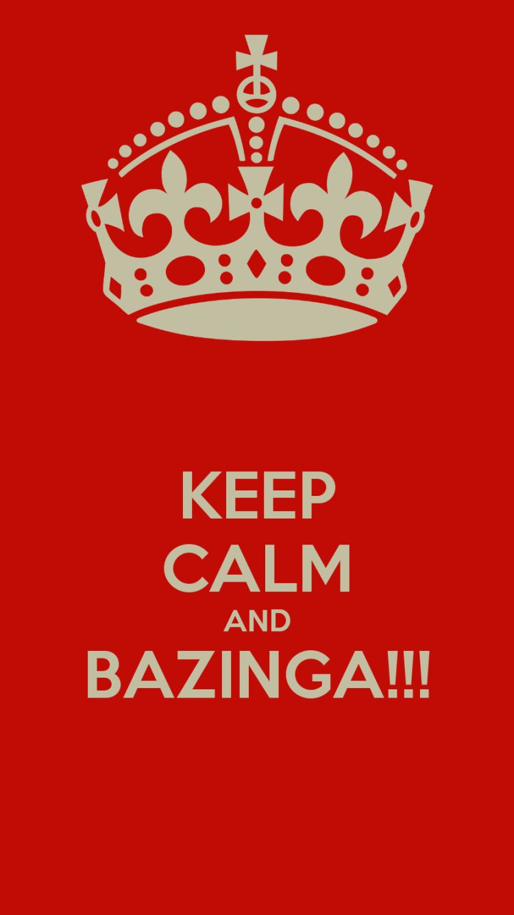 tv show, the big bang theory, keep calm, bazinga, red QHD
