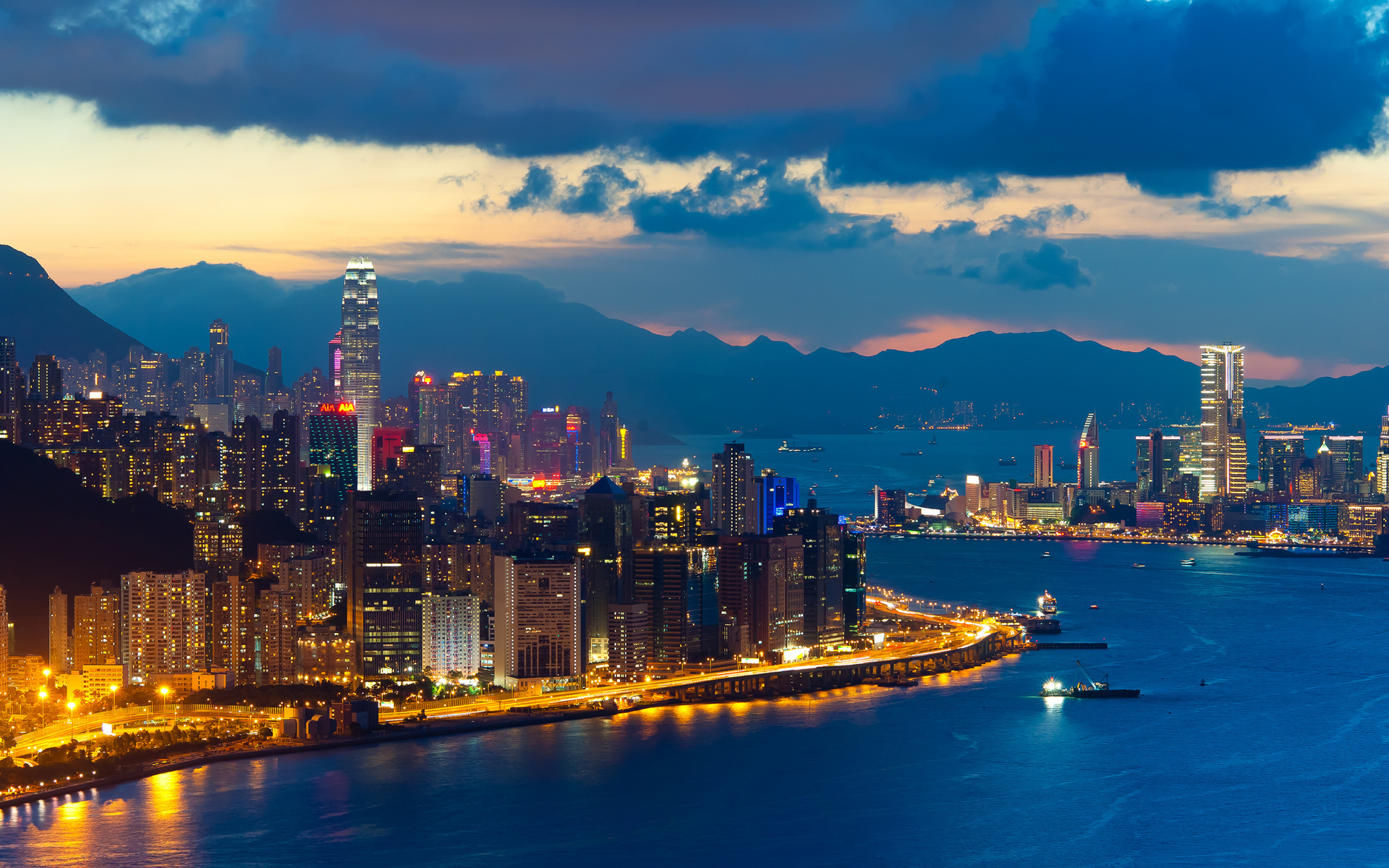 270825壁紙のダウンロードマンメイド, 香港, 建物, 街, クラウド, 大都市, 空, 超高層ビル, 都市-スクリーンセーバーと写真を無料で