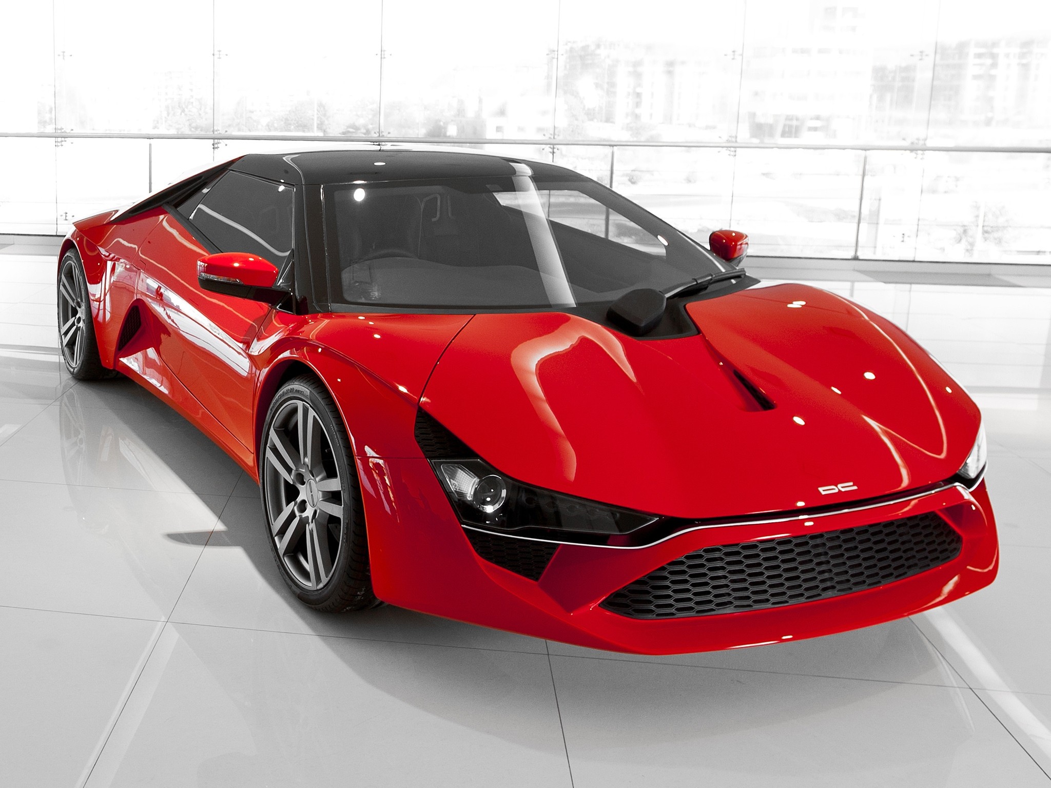 cars, auto, red, front view, supercar, avanti Desktop Wallpaper