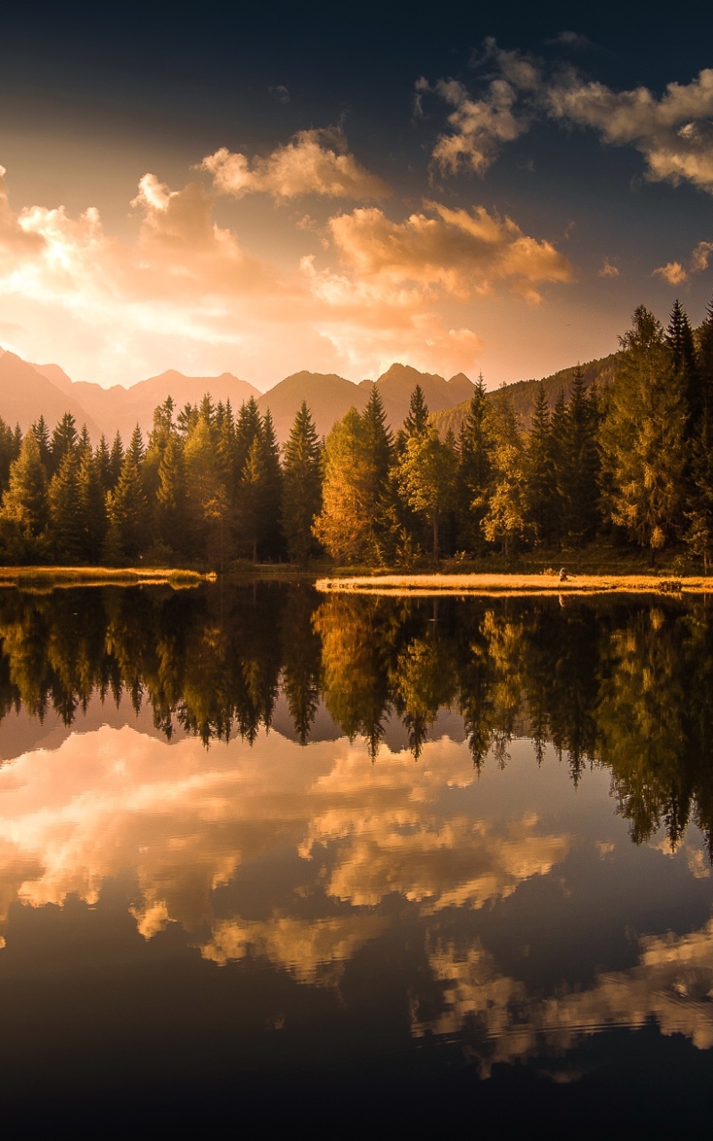 Descarga gratuita de fondo de pantalla para móvil de Lago, Nube, Atardecer, Tierra/naturaleza, Reflejo, Puesta De Sol.