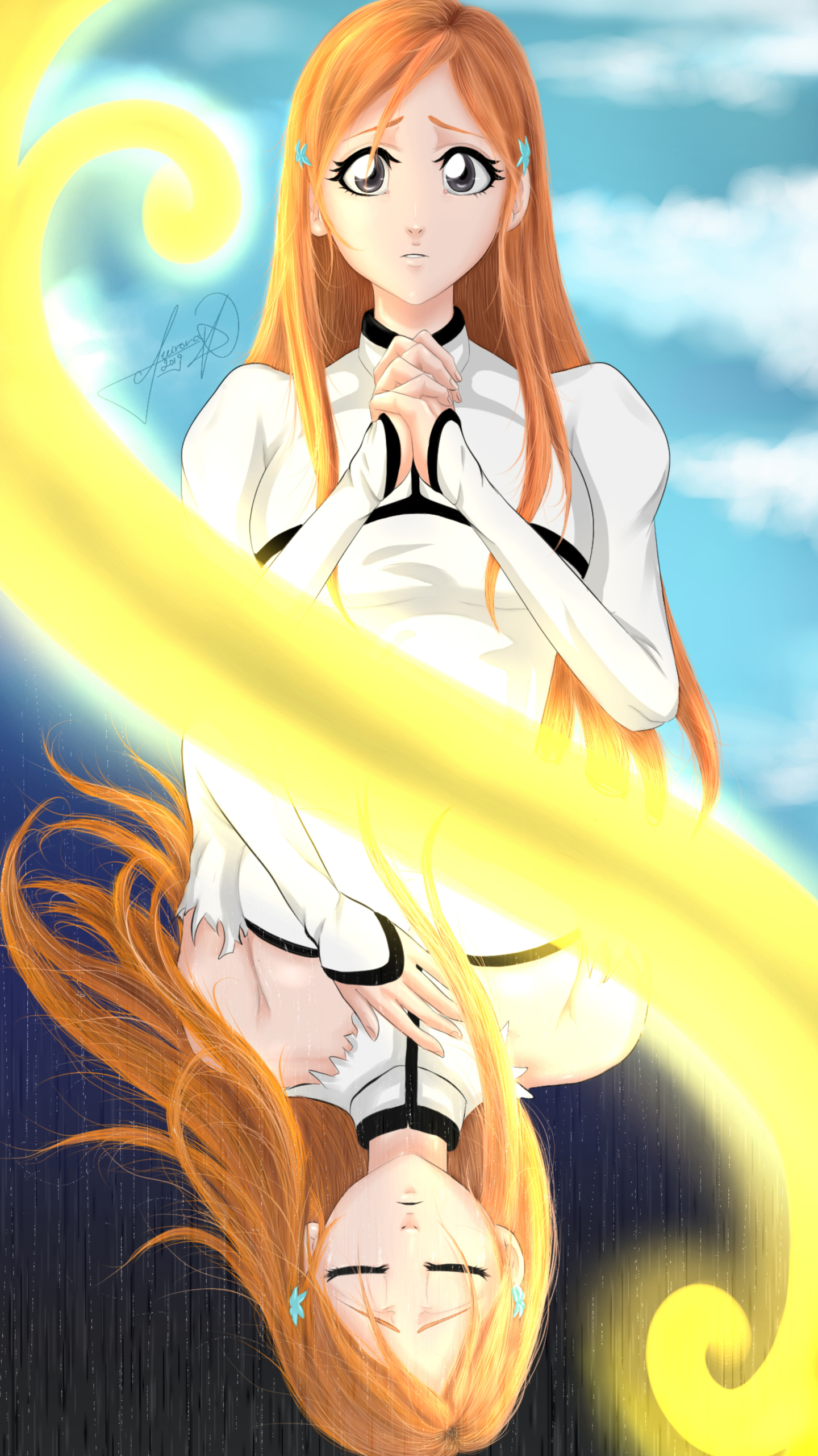 Download mobile wallpaper Anime, Bleach, Orihime Inoue, Hollow (Bleach) for free.