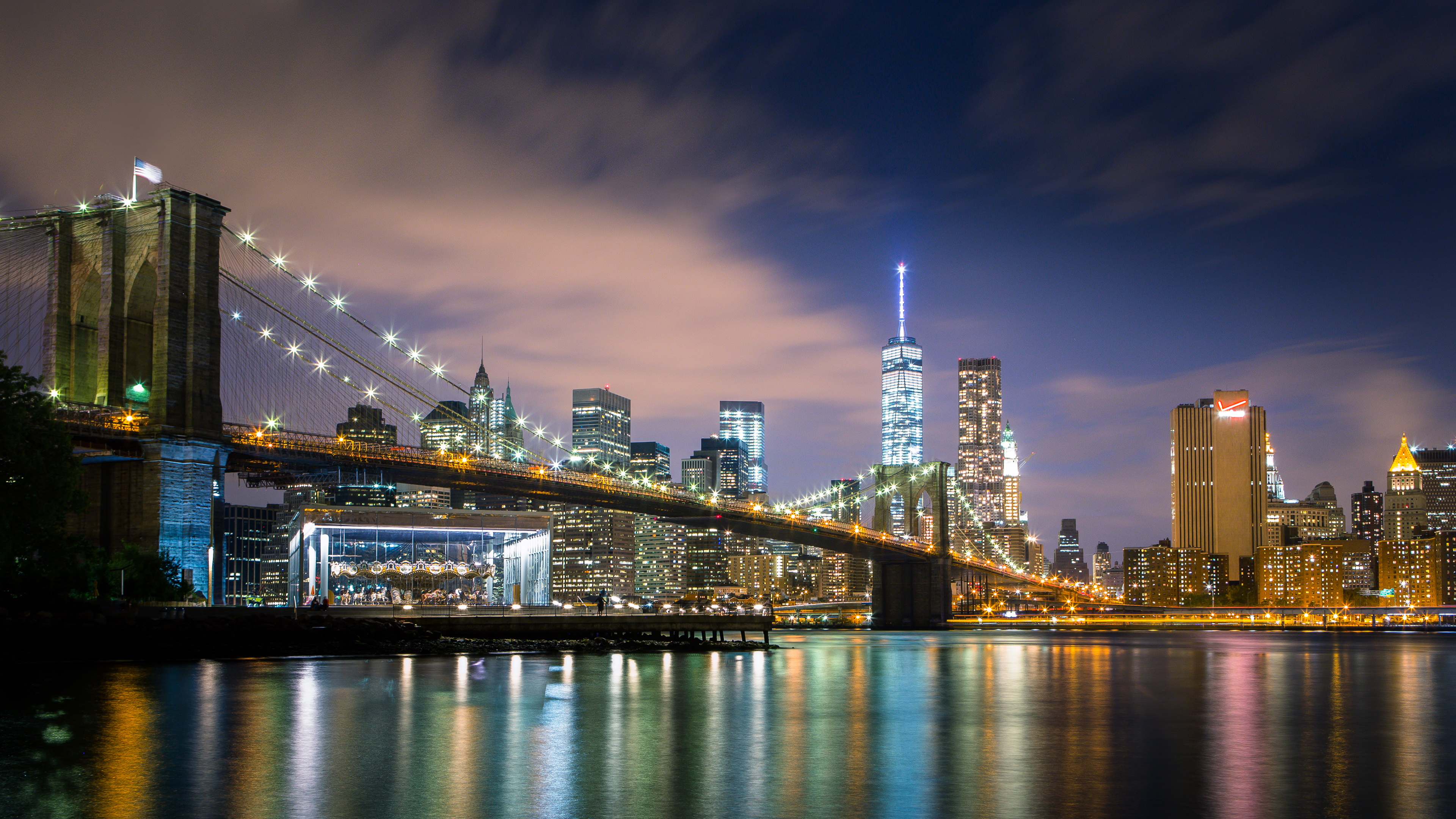 344019 descargar fondo de pantalla puente de brooklyn, ciudades, hecho por el hombre, nueva york, puente, manhattan: protectores de pantalla e imágenes gratis