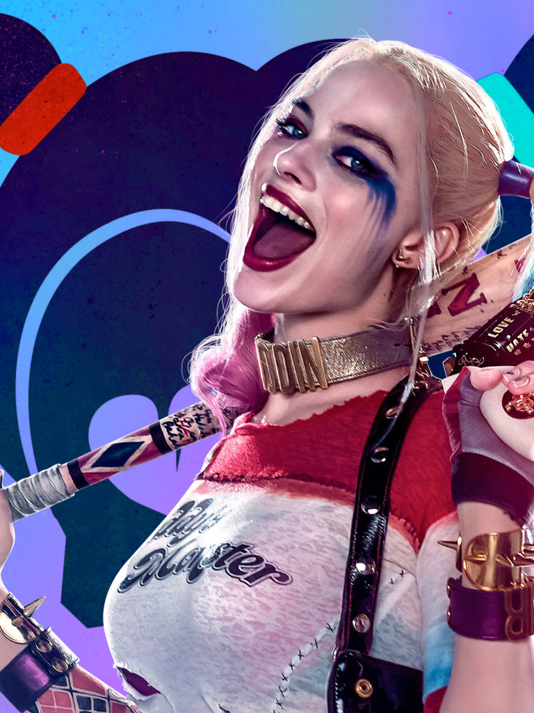 Descarga gratuita de fondo de pantalla para móvil de Películas, Harley Quinn, El Escuadrón Suicida, Margot Robbie.