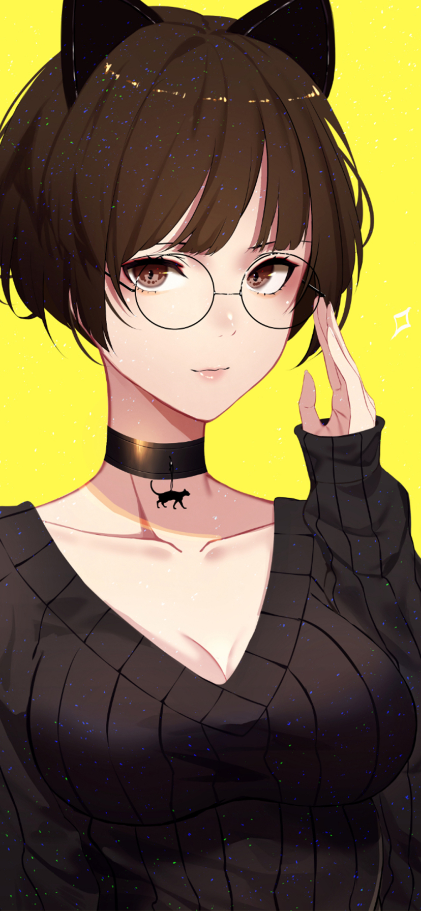 Download mobile wallpaper Anime, Girl, Glasses for free.