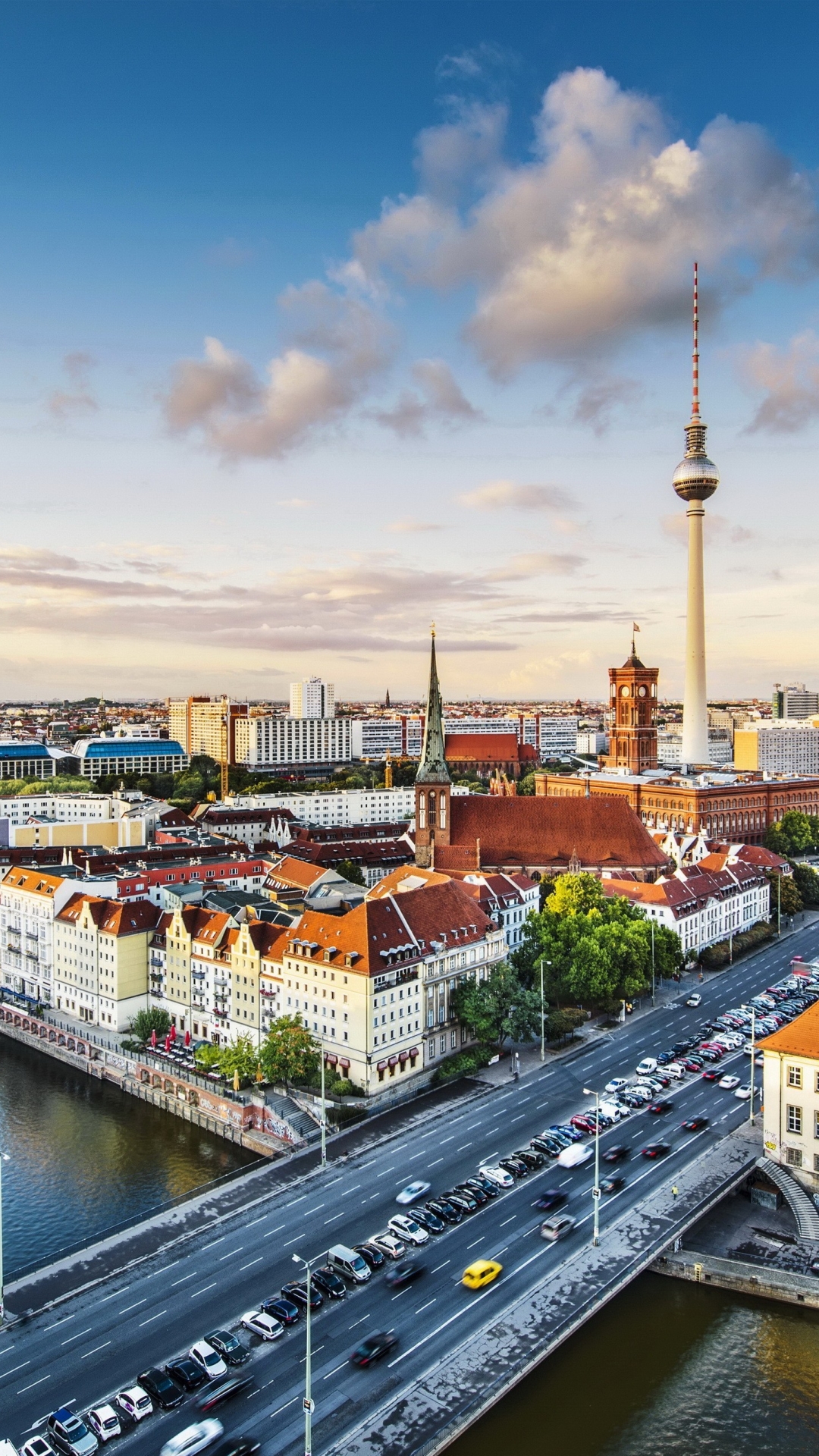 無料モバイル壁紙都市, ベルリン, ドイツ, マンメイド, 運河をダウンロードします。