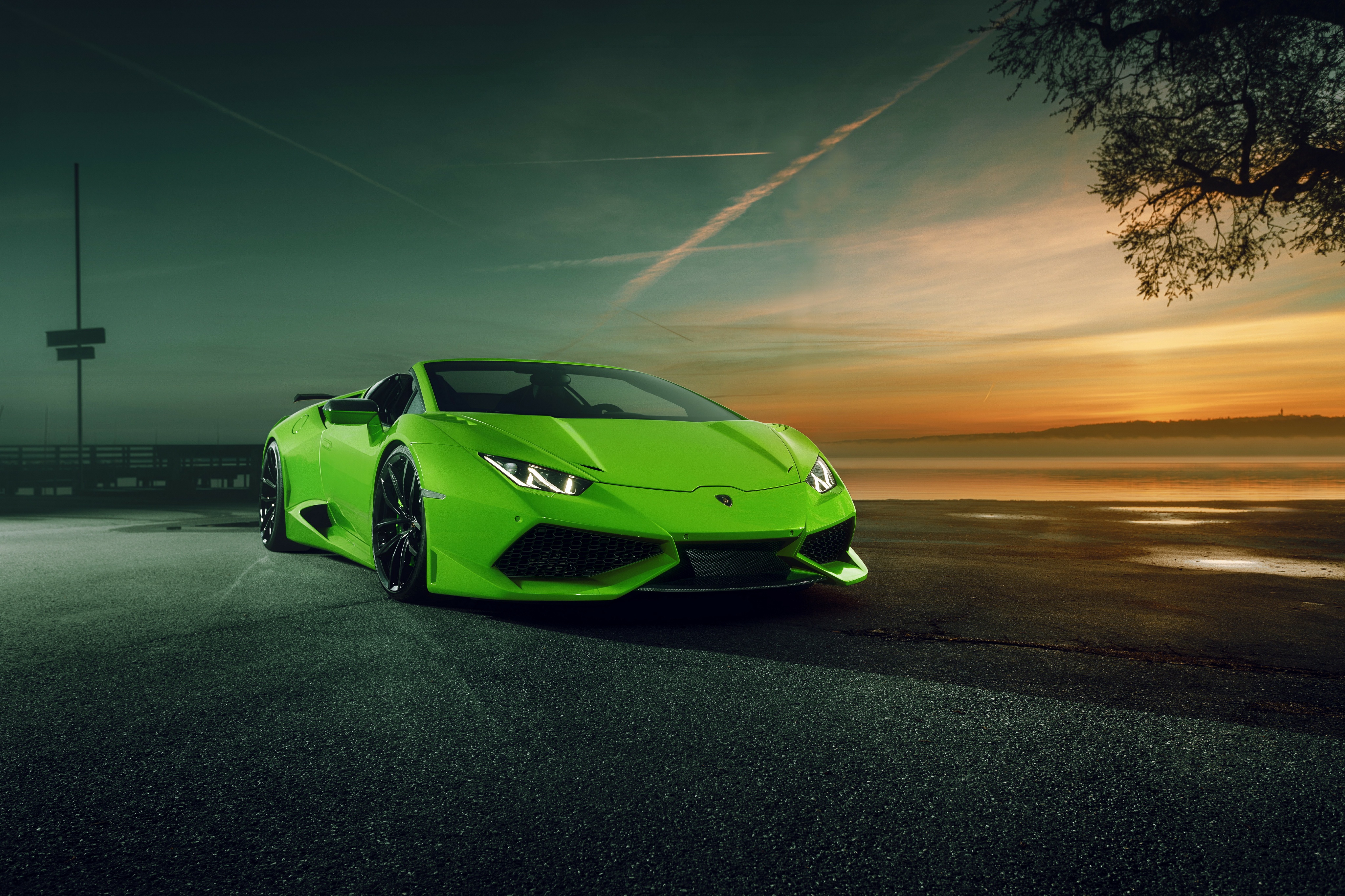 Descarga gratuita de fondo de pantalla para móvil de Lamborghini, Coche, Superdeportivo, Lamborghini Huracán, Vehículos, Coche Verde.