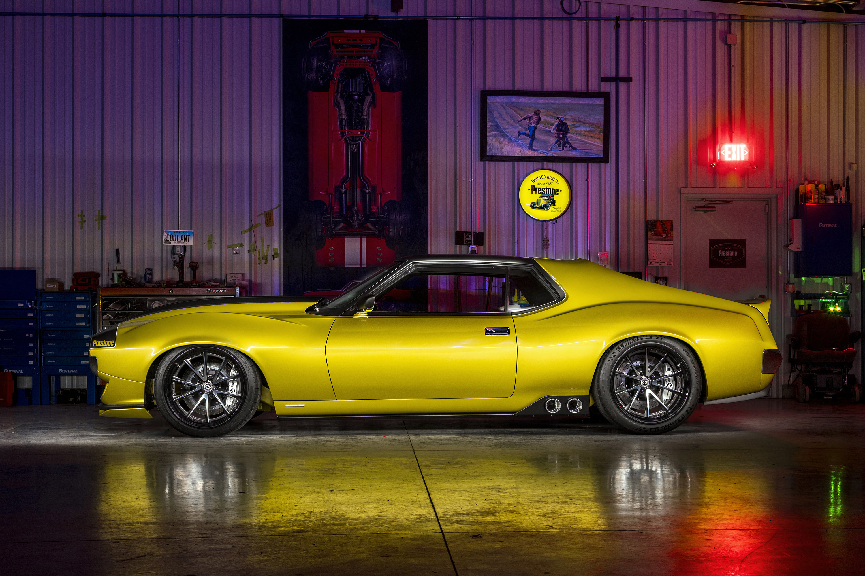 vehicles, amc javelin, car, yellow car