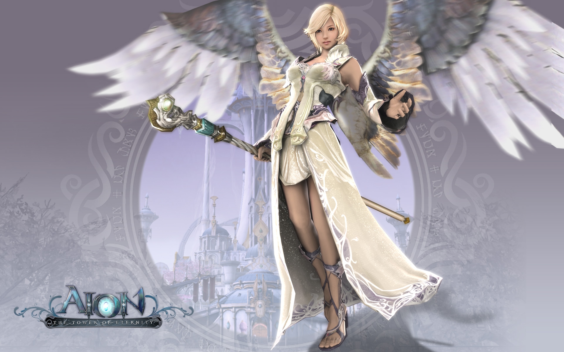Download mobile wallpaper Fantasy, Aion, Warrior, Angel, Blonde, Video Game, Short Hair for free.