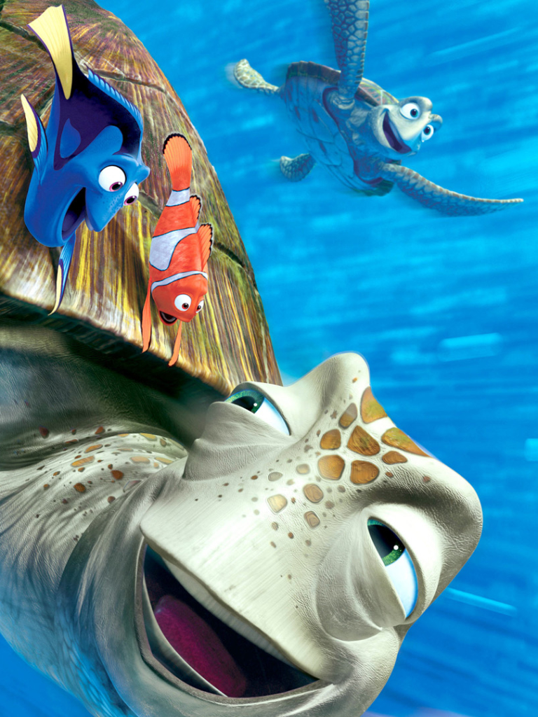 Download mobile wallpaper Movie, Dory (Finding Nemo), Marlin (Finding Nemo), Finding Nemo, Crush (Finding Nemo) for free.