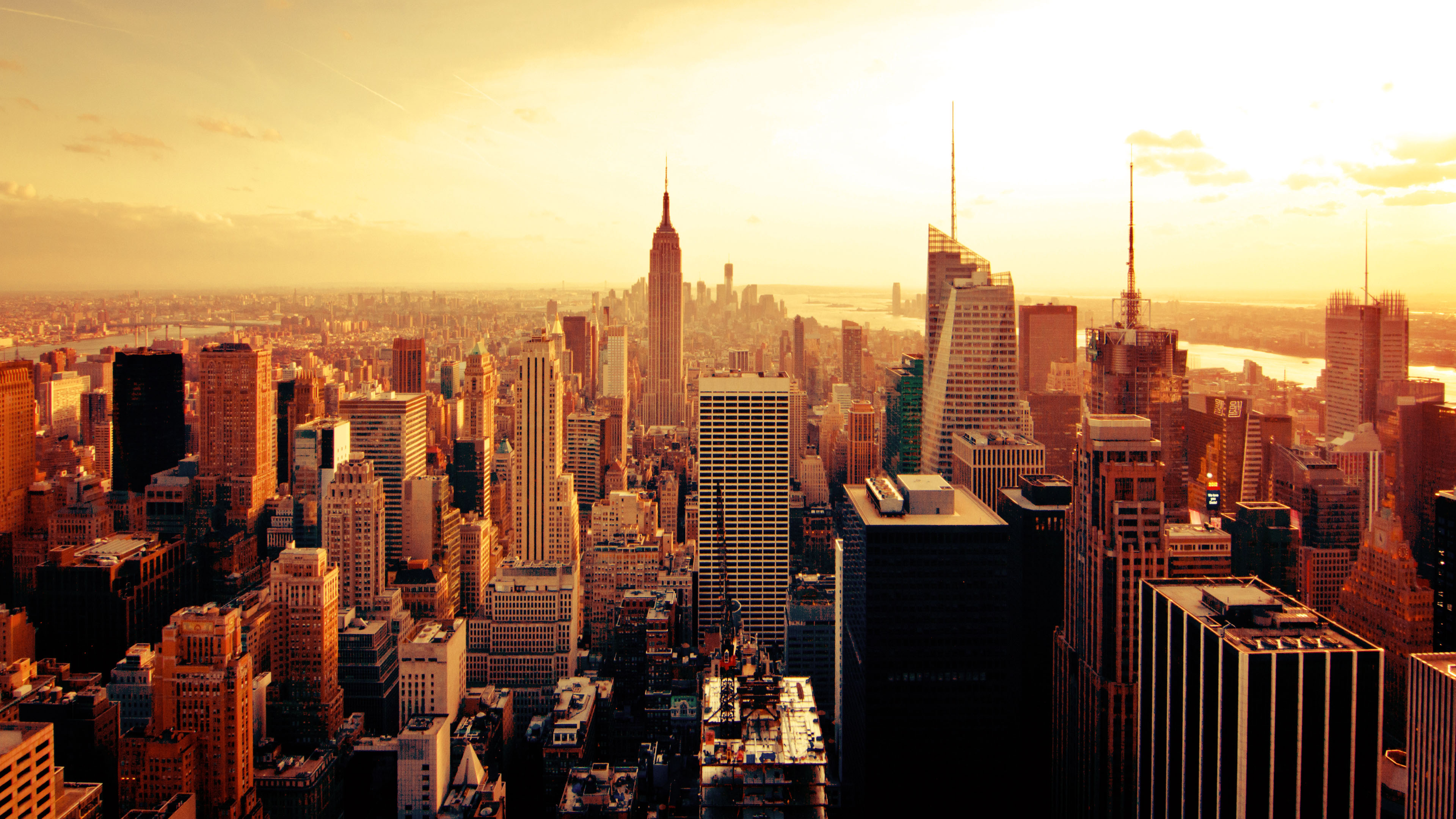 Скачать картинку Города, Город, Горизонт, Здание, Нью Йорк, Сделано Человеком в телефон бесплатно.