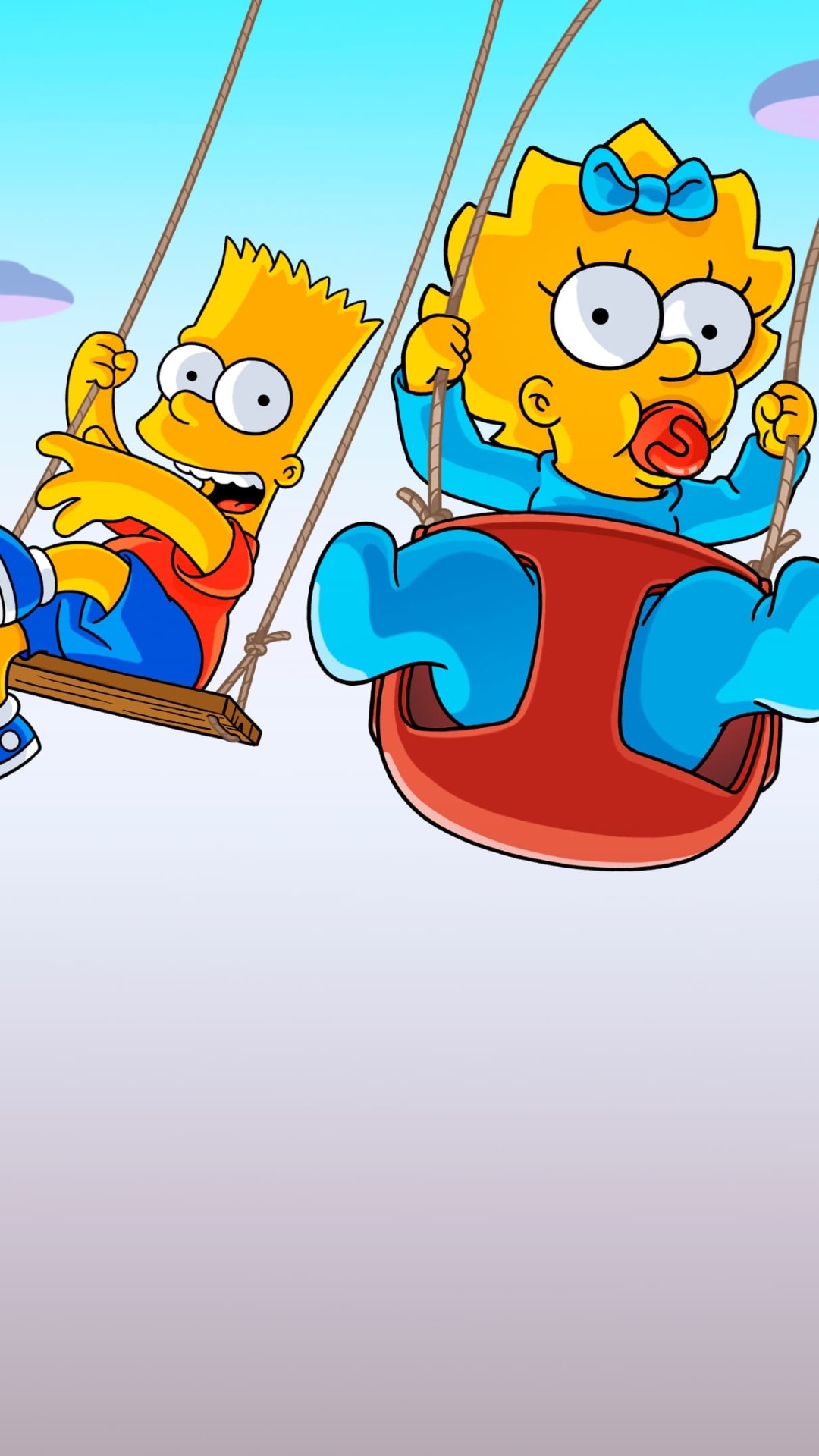 Handy-Wallpaper Die Simpsons, Fernsehserien, Bart Simpson, Maggie Simpson kostenlos herunterladen.