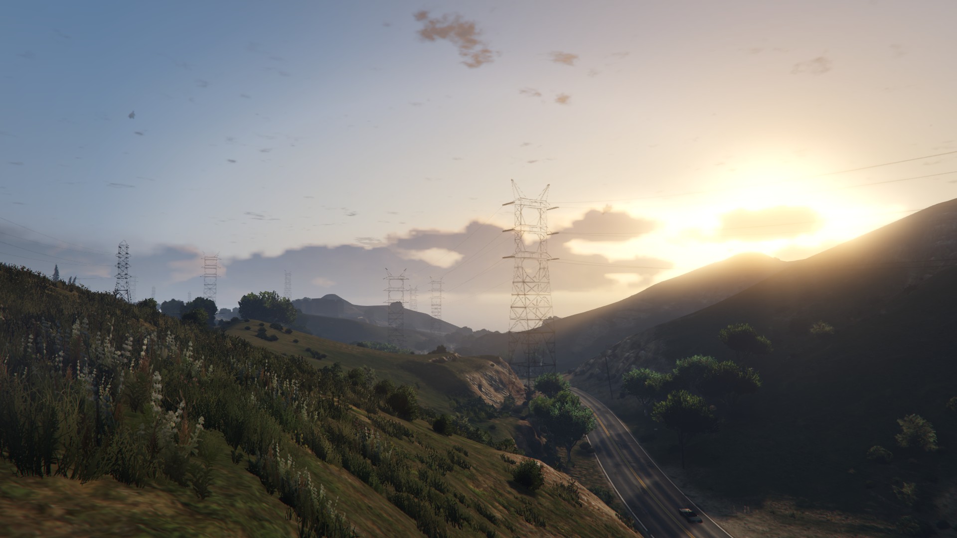 Téléchargez des papiers peints mobile Montagne, Lever Du Soleil, Jeux Vidéo, Grand Theft Auto V gratuitement.