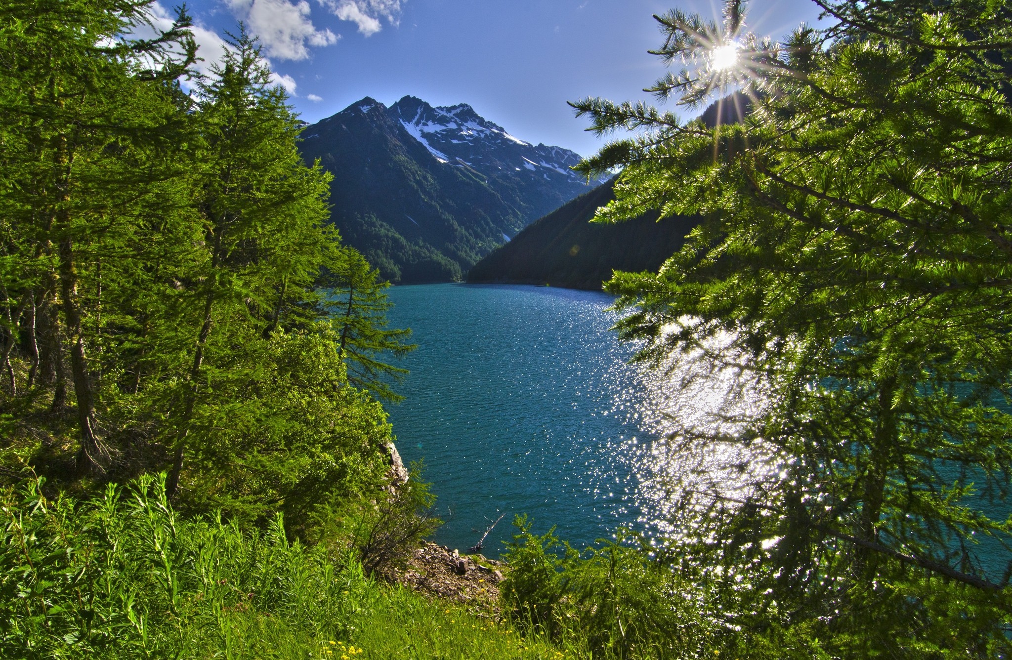 Скачать картинку Озера, Озеро, Дерево, Гора, Земля/природа в телефон бесплатно.