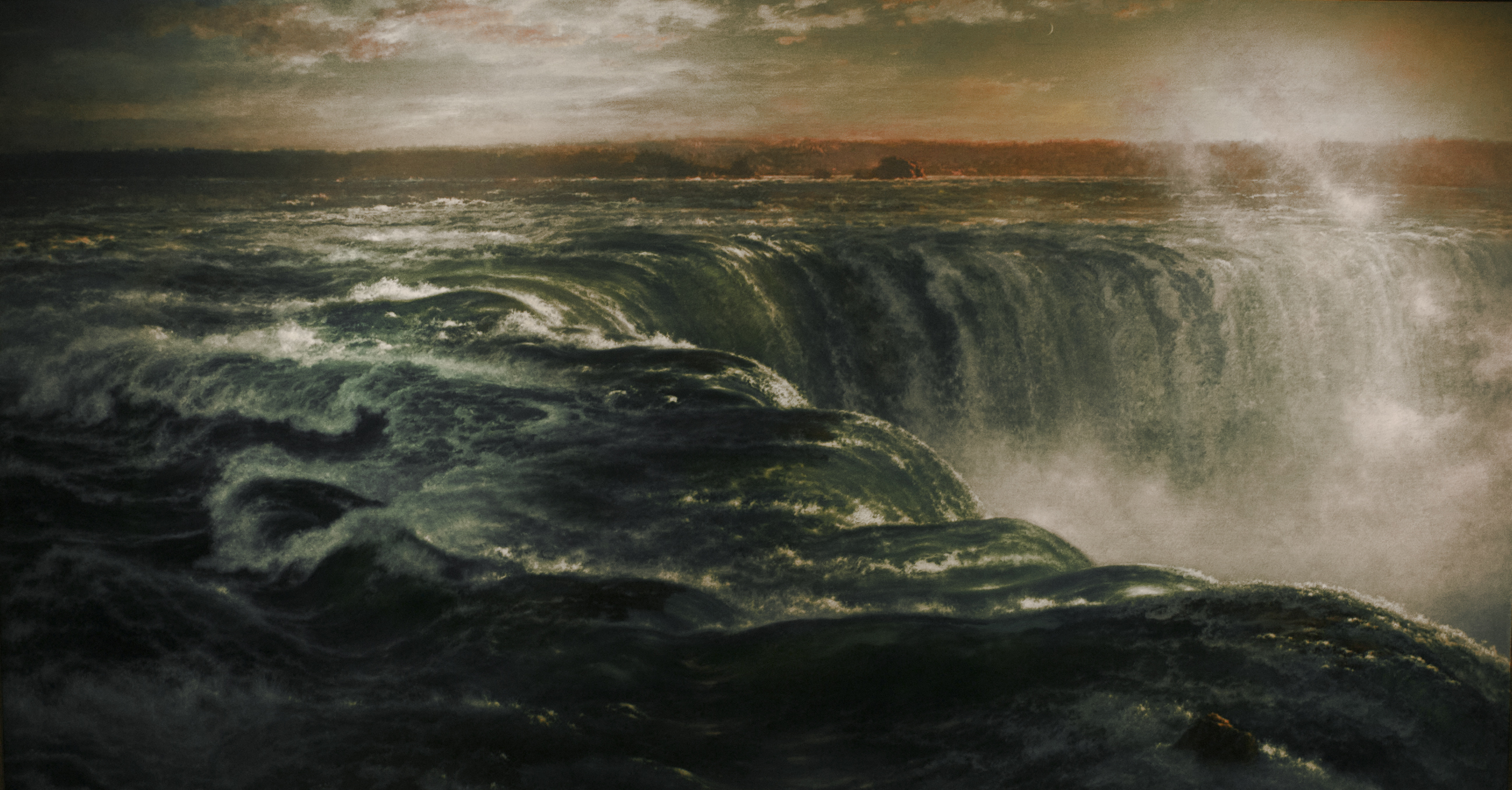 Download mobile wallpaper Waterfalls, Waterfall, Earth, Painting, Niagara Falls for free.
