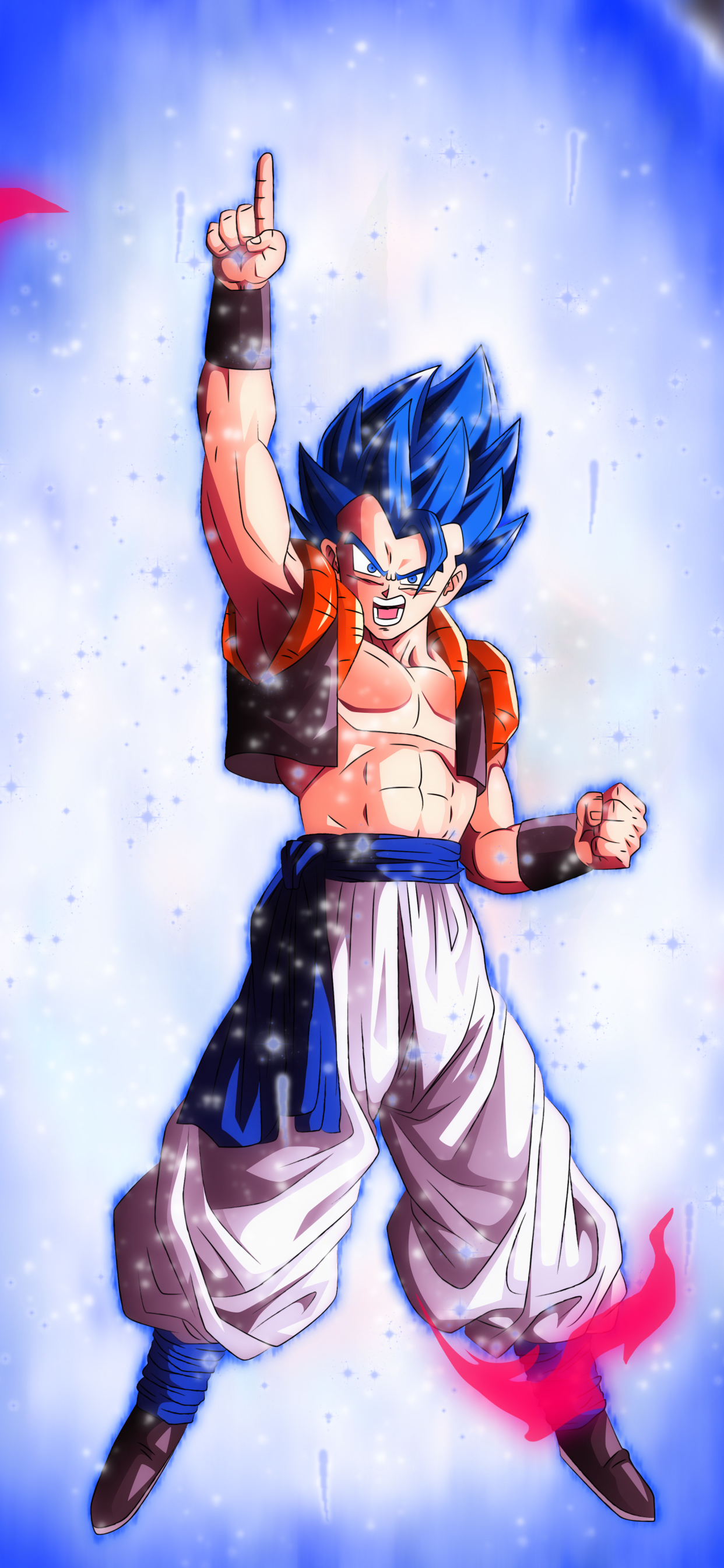 Handy-Wallpaper Animes, Gogeta (Dragon Ball), Super Saiyajin Blau, Dragonball Super Broly kostenlos herunterladen.