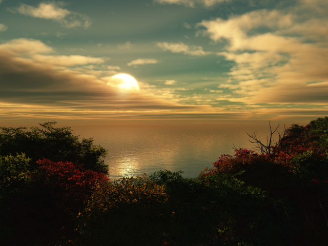 Laden Sie das Wasser, Ozean, Wolke, Sonnenuntergang, Sonne, Künstlerisch-Bild kostenlos auf Ihren PC-Desktop herunter