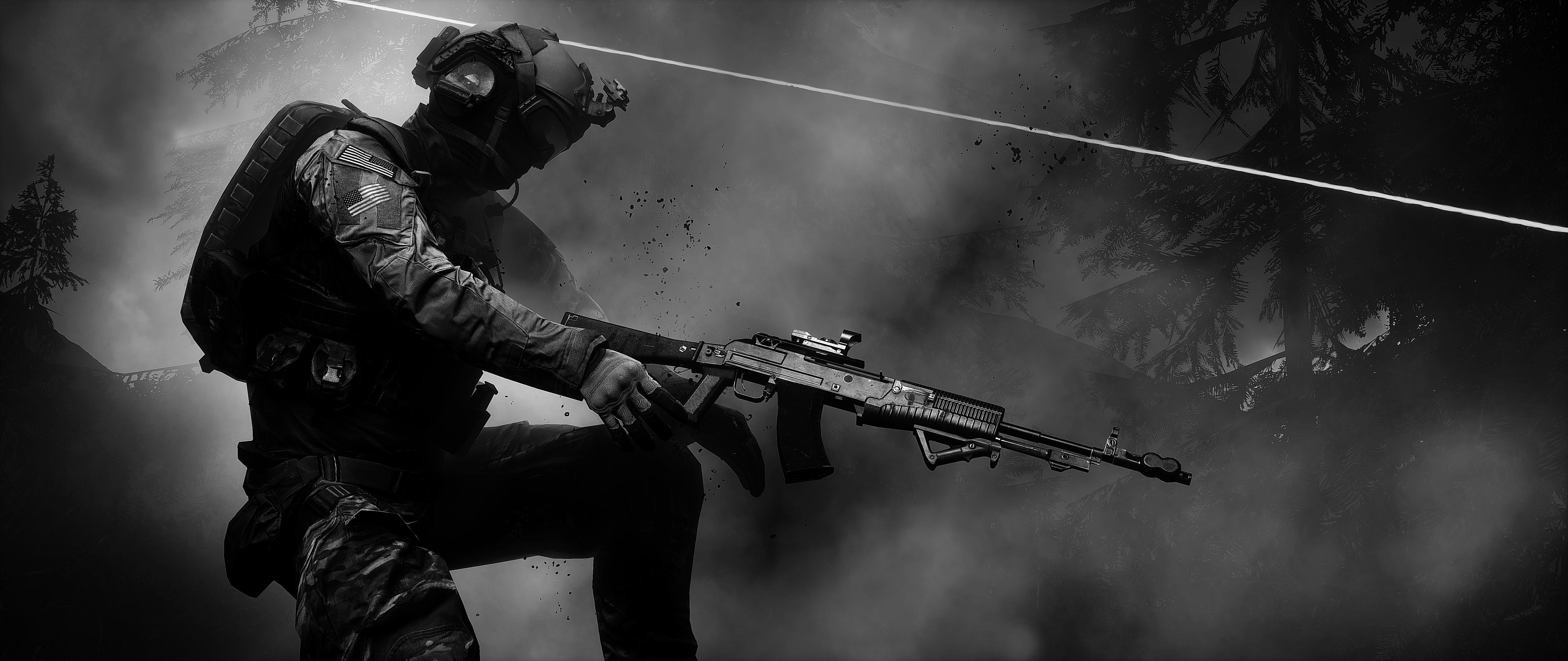 Handy-Wallpaper Waffe, Schlachtfeld, Soldat, Computerspiele, Sturmgewehr, Battlefield 4 kostenlos herunterladen.