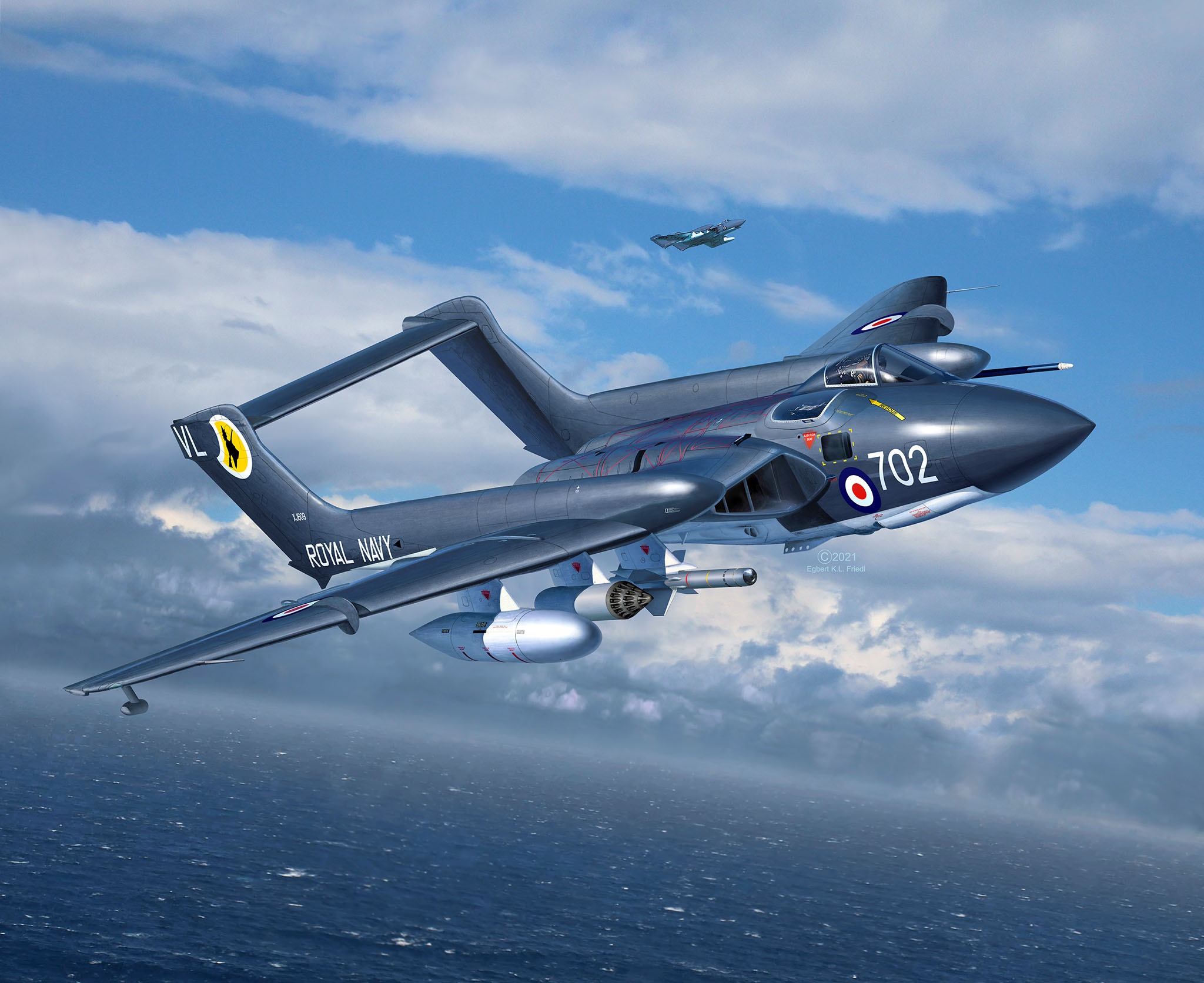 Laden Sie das Militär, Düsenjäger, Kampfflugzeug, De Havilland Sea Vixen-Bild kostenlos auf Ihren PC-Desktop herunter