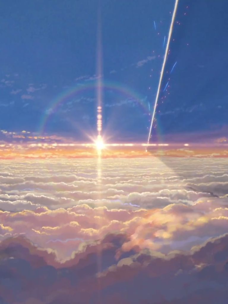 Baixar papel de parede para celular de Anime, Pôr Do Sol, Nuvem, Your Name gratuito.