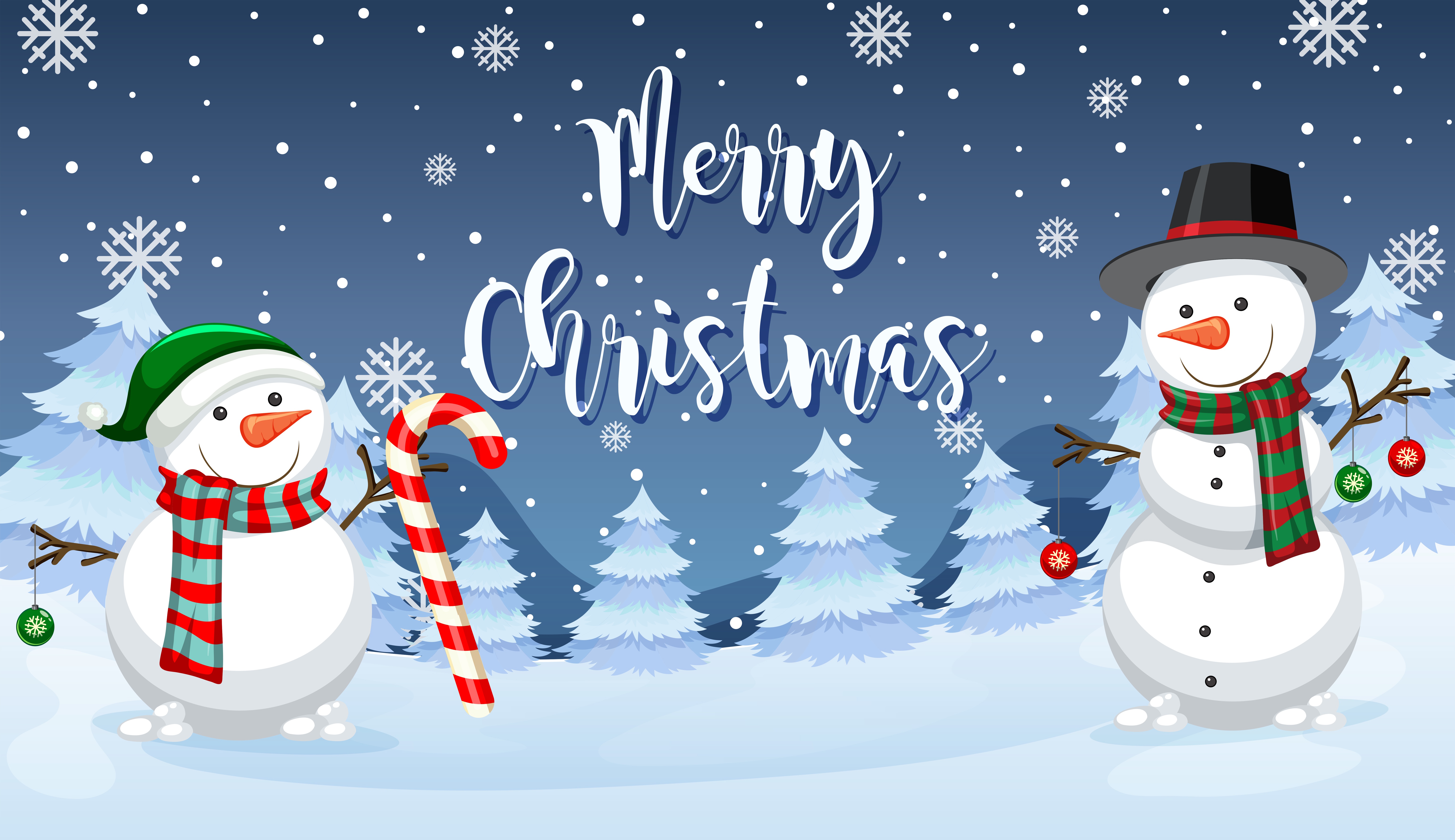 PCデスクトップにクリスマス, 雪だるま, ホリデー, メリークリスマス画像を無料でダウンロード