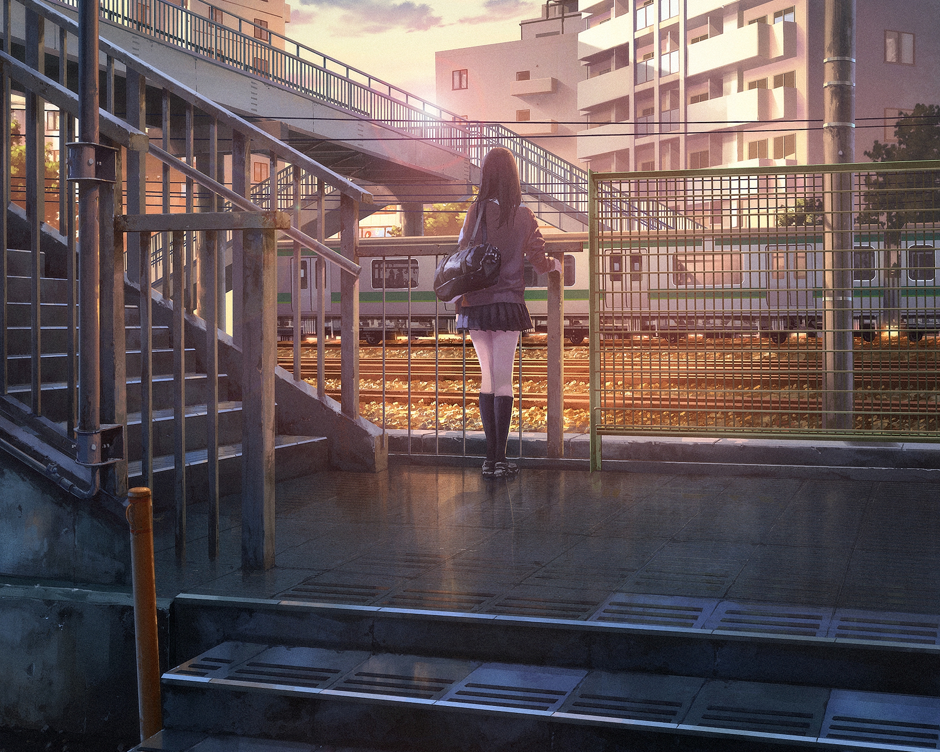 Baixar papel de parede para celular de Anime, Trem, Estação De Trem gratuito.