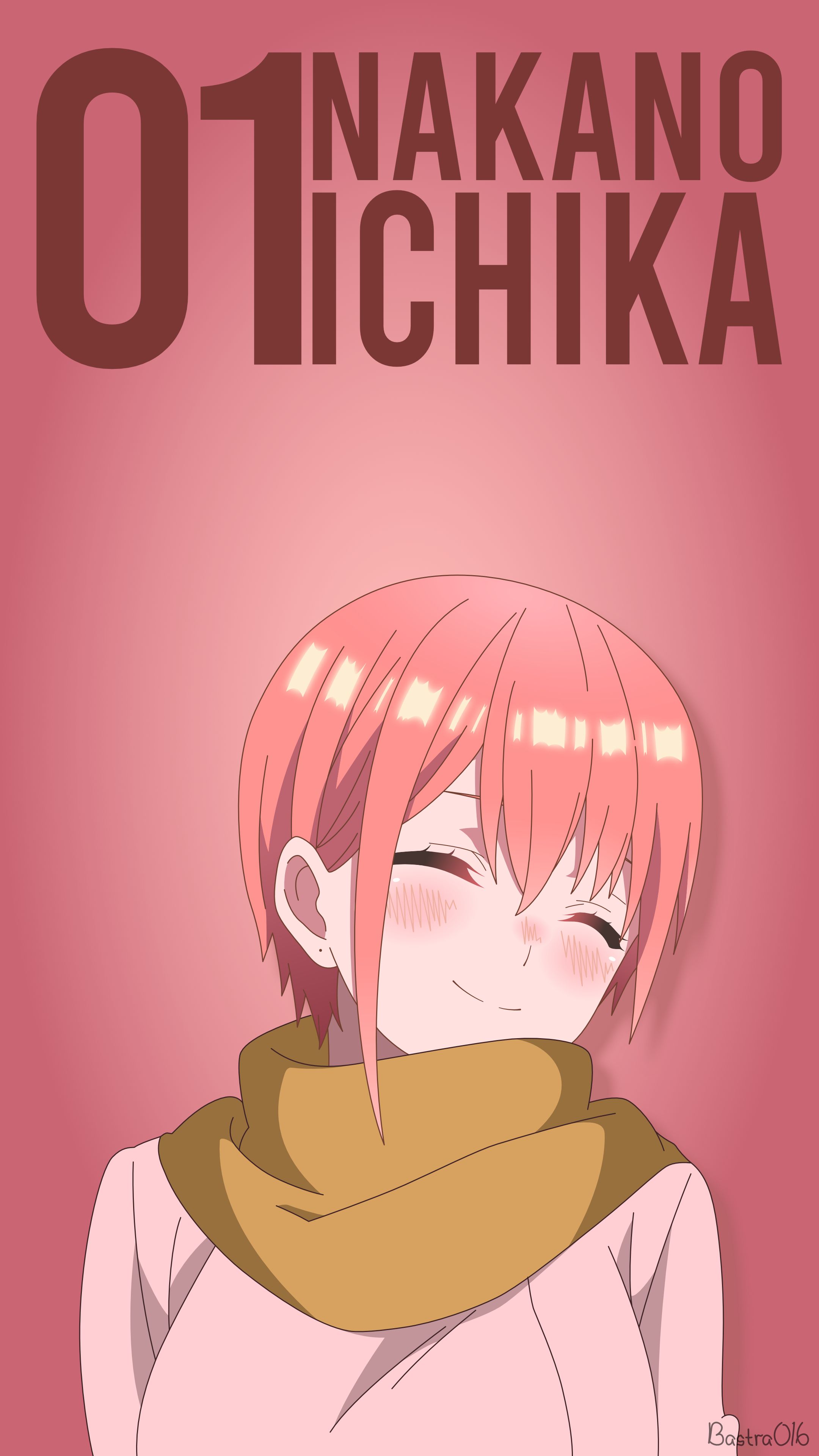 Download mobile wallpaper Anime, Scarf, Pink Hair, Short Hair, Gotoubun No Hanayome, The Quintessential Quintuplets, Ichika Nakano for free.