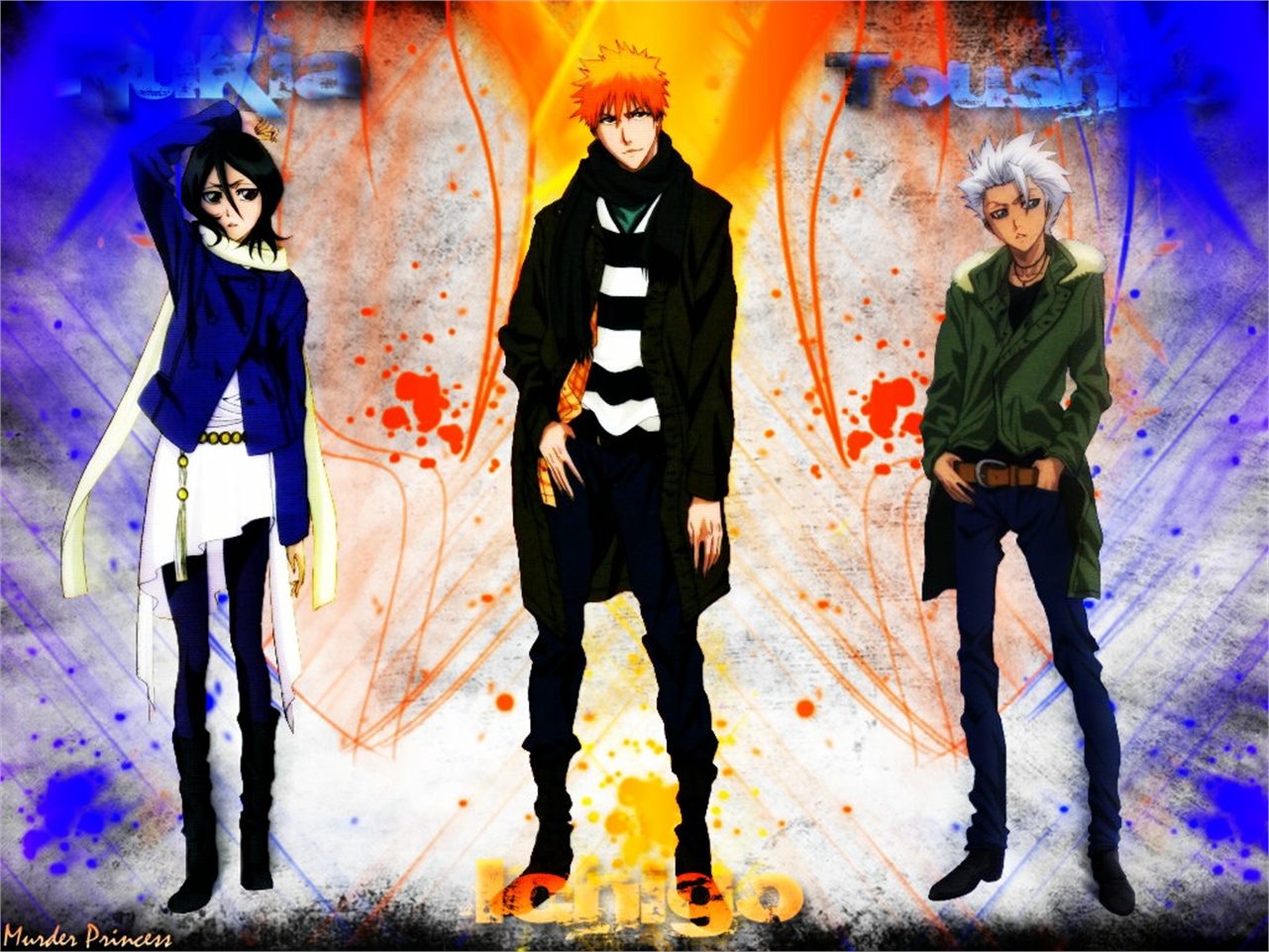 Baixar papel de parede para celular de Anime, Alvejante, Rukia Kuchiki, Ichigo Kurosaki, Toshiro Hitsugaya gratuito.