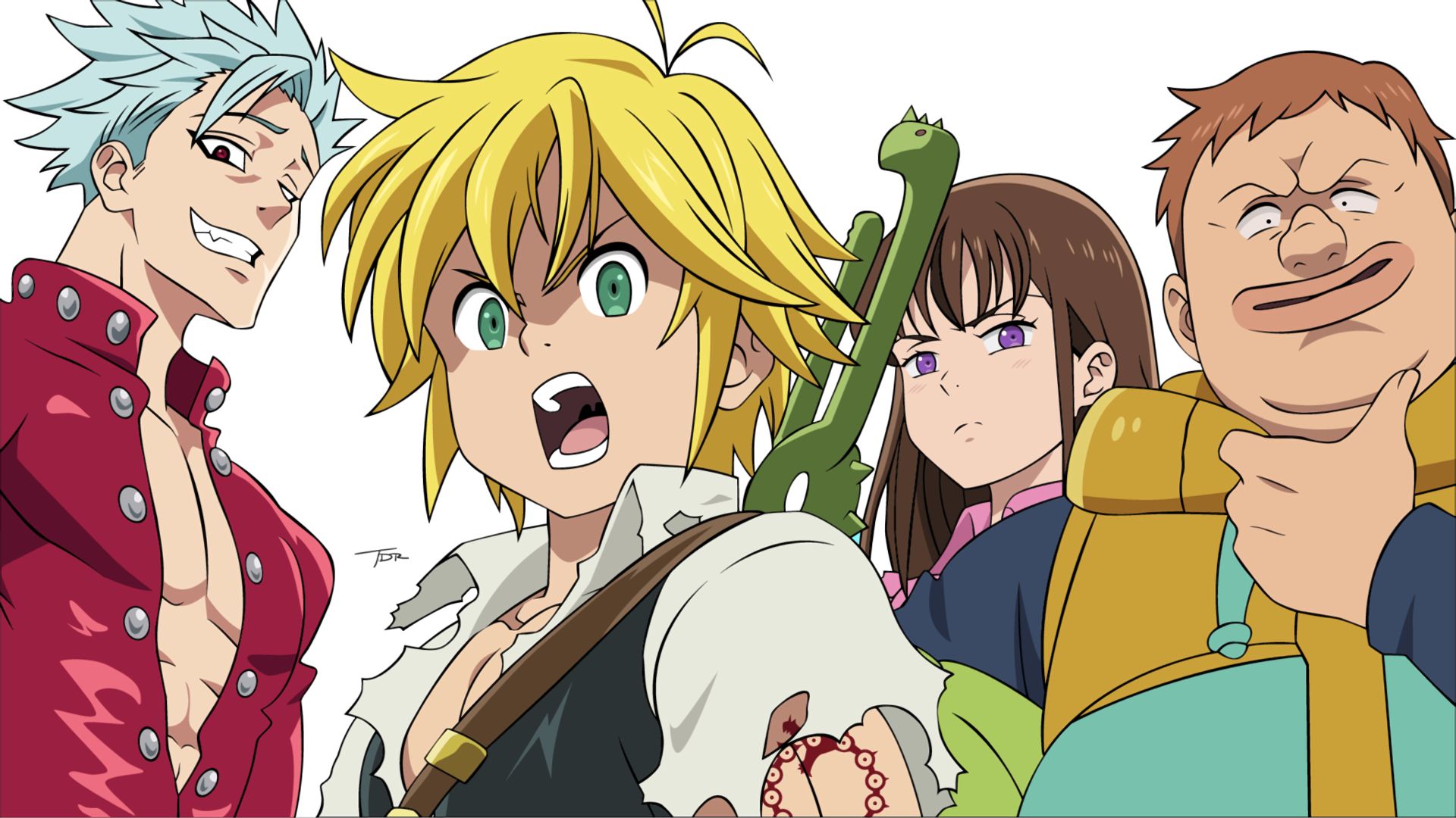 Free download wallpaper Anime, The Seven Deadly Sins, Meliodas (The Seven Deadly Sins), Ban (The Seven Deadly Sins), Diane (The Seven Deadly Sins), King (The Seven Deadly Sins) on your PC desktop