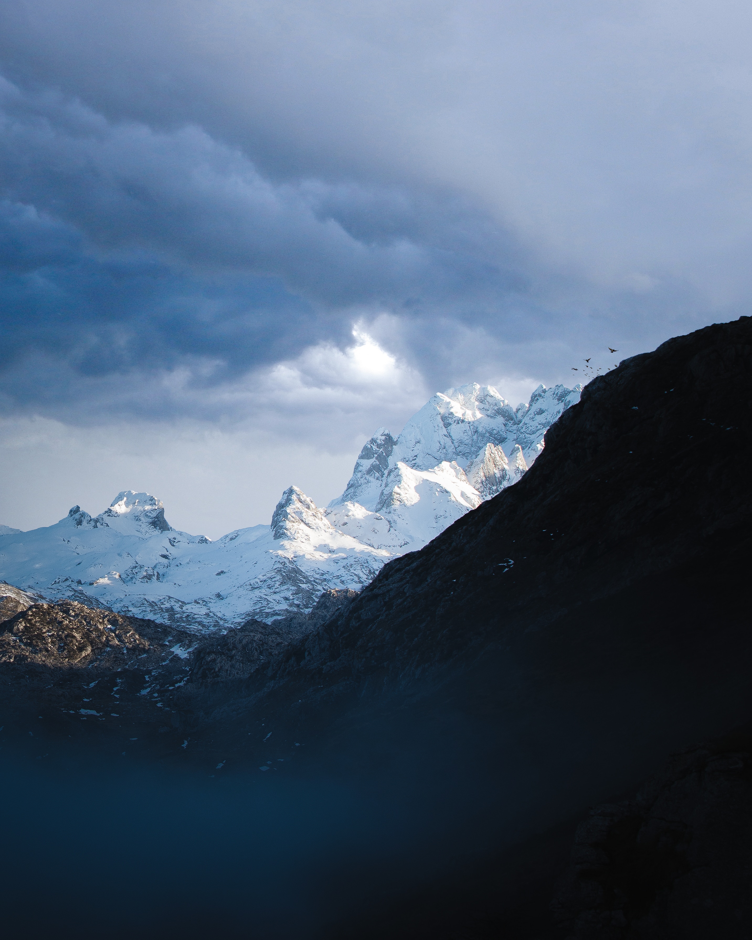nature, mountains, clouds, vertex, tops, spain Image for desktop