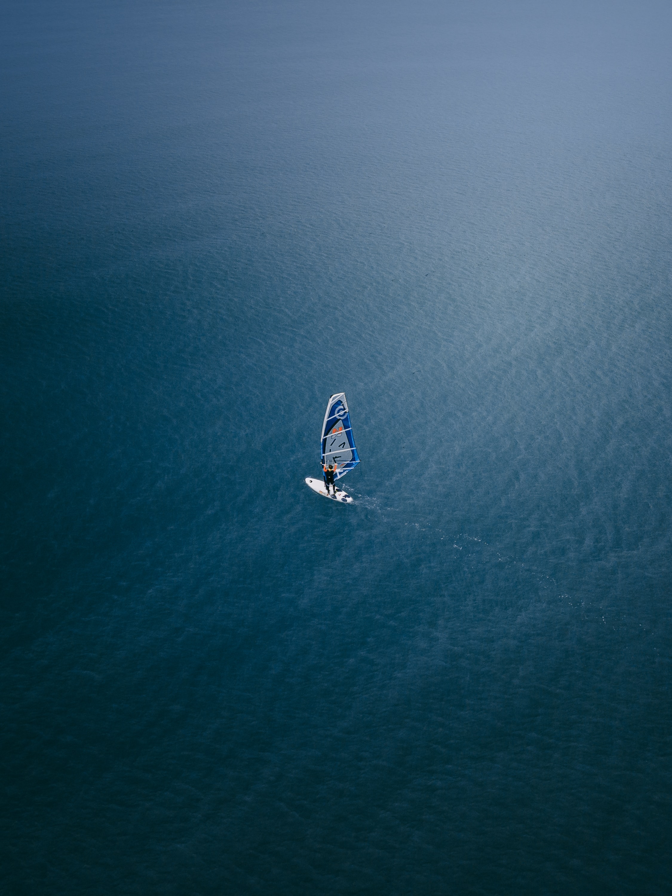 Free download wallpaper Water, View From Above, Surfer, Sports, Windsurfing on your PC desktop