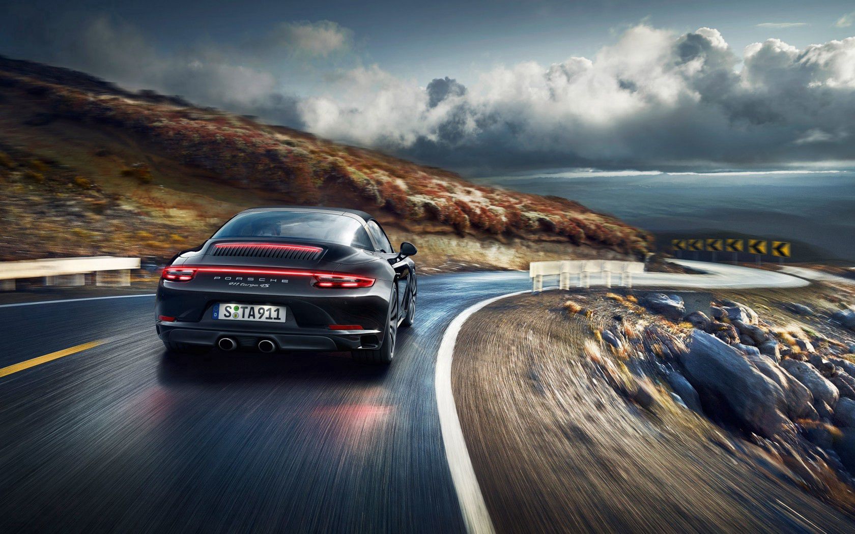 Baixe gratuitamente a imagem Porsche, Virar, Vez, Vista Traseira, Visão Traseira, 911, Targa, Carros na área de trabalho do seu PC