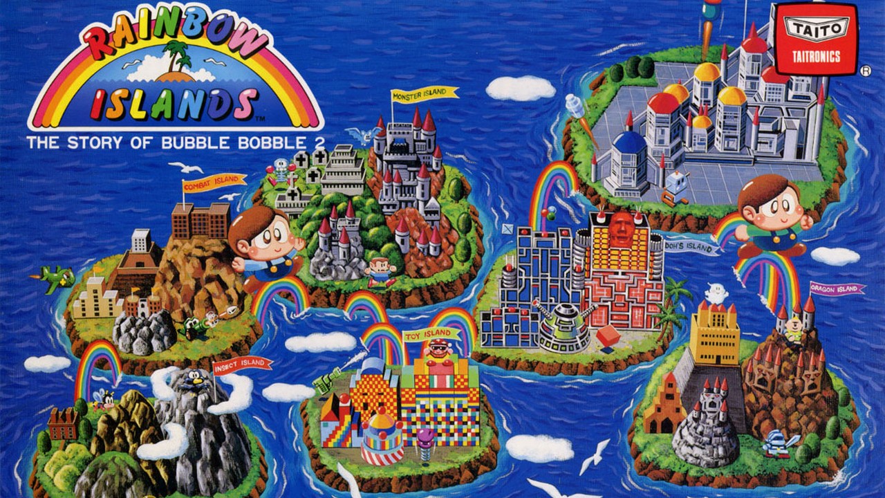 Laden Sie Rainbow Islands: Die Geschichte Von Bubble Bobble 2 HD-Desktop-Hintergründe herunter