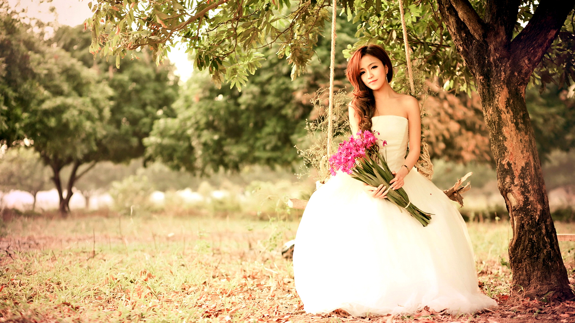 Téléchargez des papiers peints mobile Mariée, Asiatique, Femmes gratuitement.