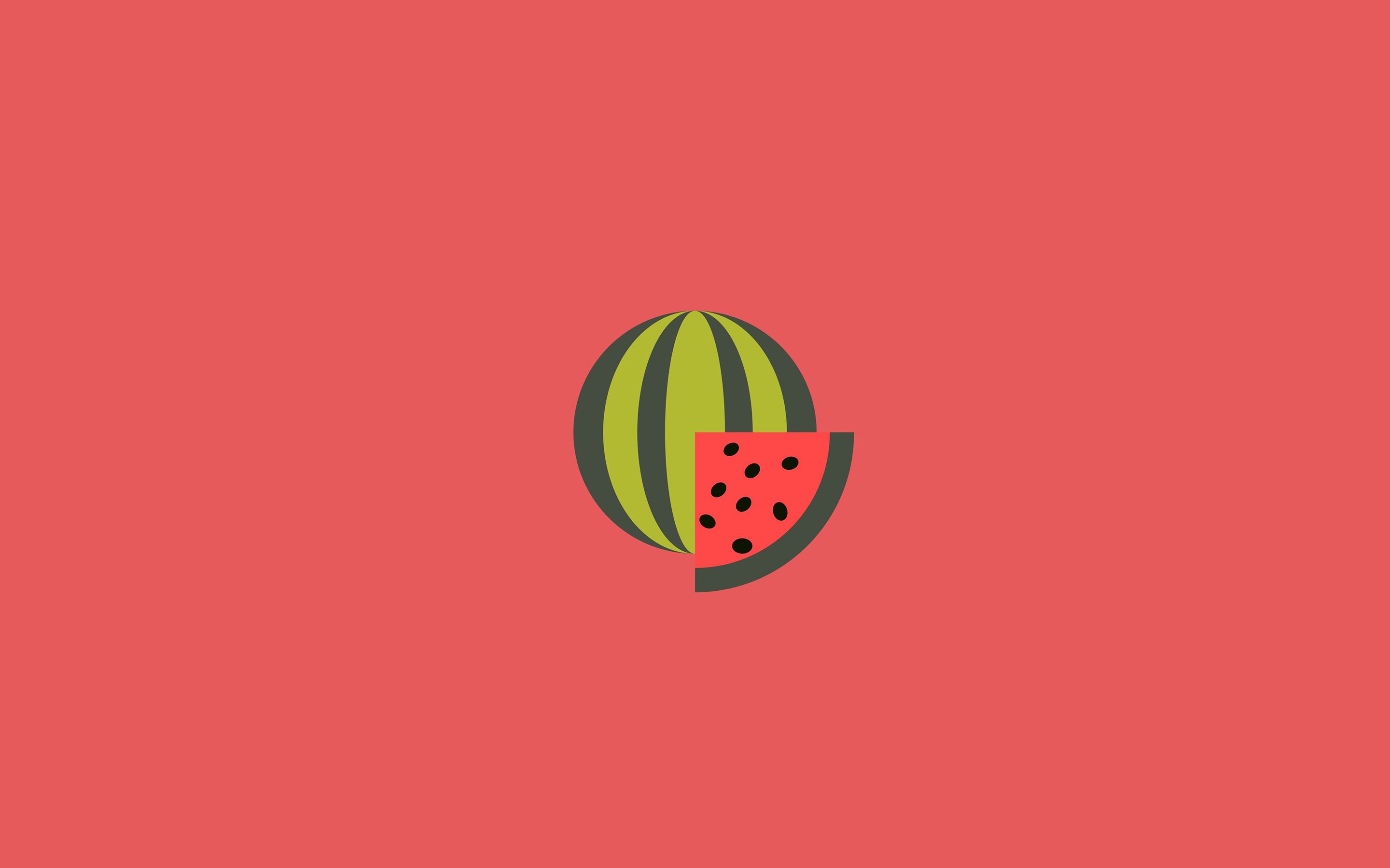 Laden Sie das Wassermelone, Minimalistisch, Künstlerisch, Nahrungsmittel-Bild kostenlos auf Ihren PC-Desktop herunter