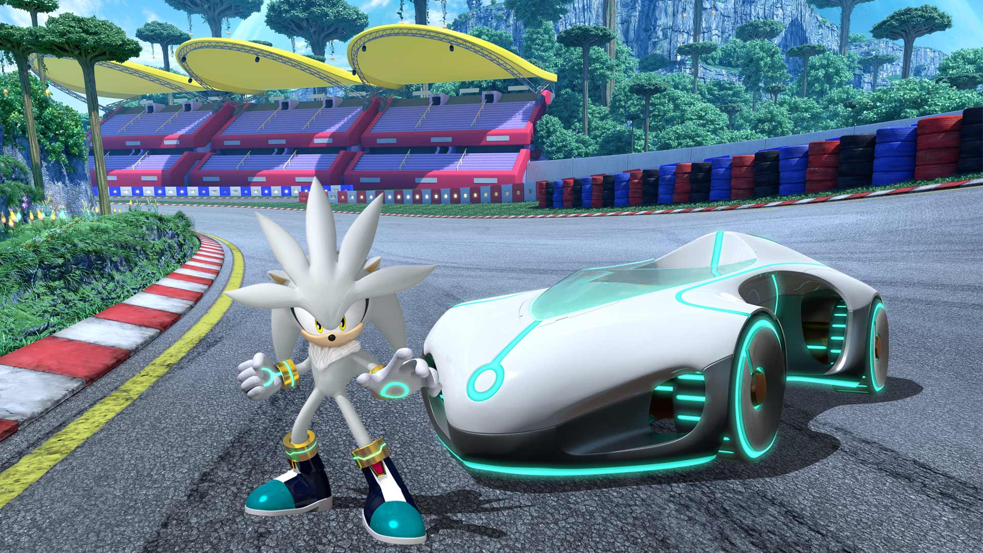 video game, team sonic racing, silver the hedgehog