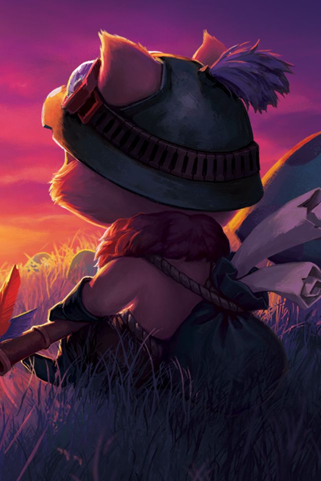 Download mobile wallpaper Sunset, League Of Legends, Field, Mushroom, Video Game, Teemo (League Of Legends) for free.