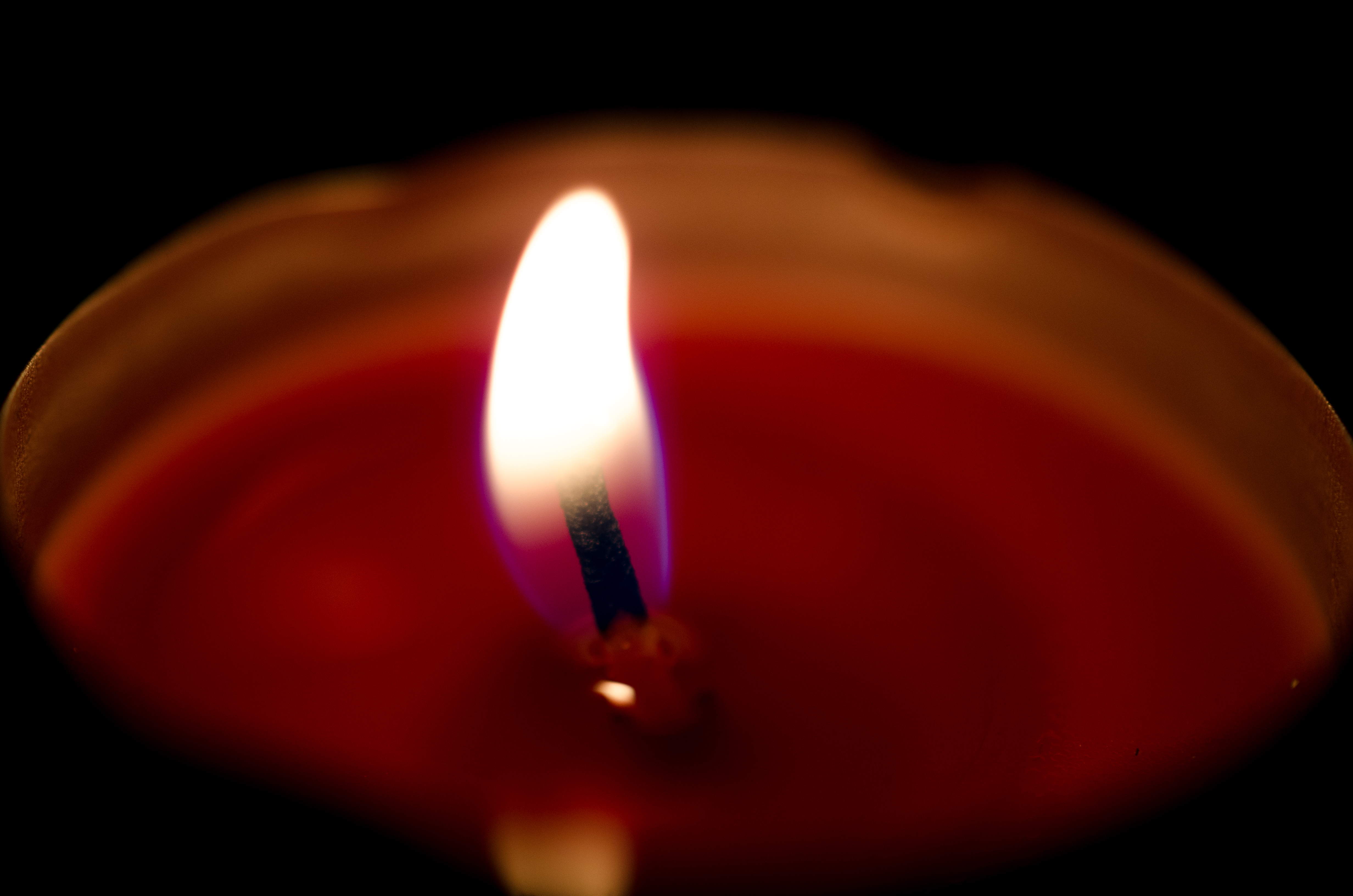 wax, macro, flame, close up, candle, wick