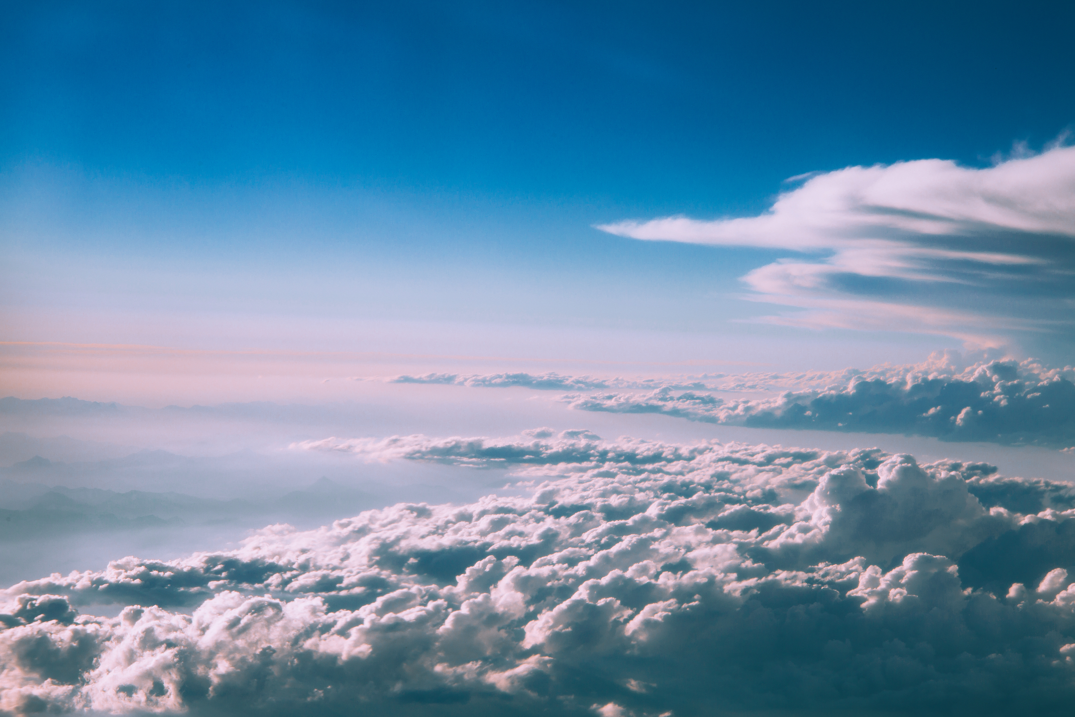 Download mobile wallpaper Nature, Sky, Horizon, Earth, Cloud, Aerial for free.