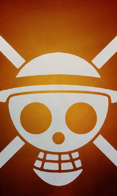 Descarga gratuita de fondo de pantalla para móvil de Cráneo, Animado, Cráneos, Color Naranja), One Piece, Bandera Pirata.