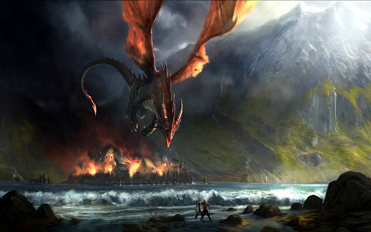 Free download wallpaper Fantasy, Dragon on your PC desktop