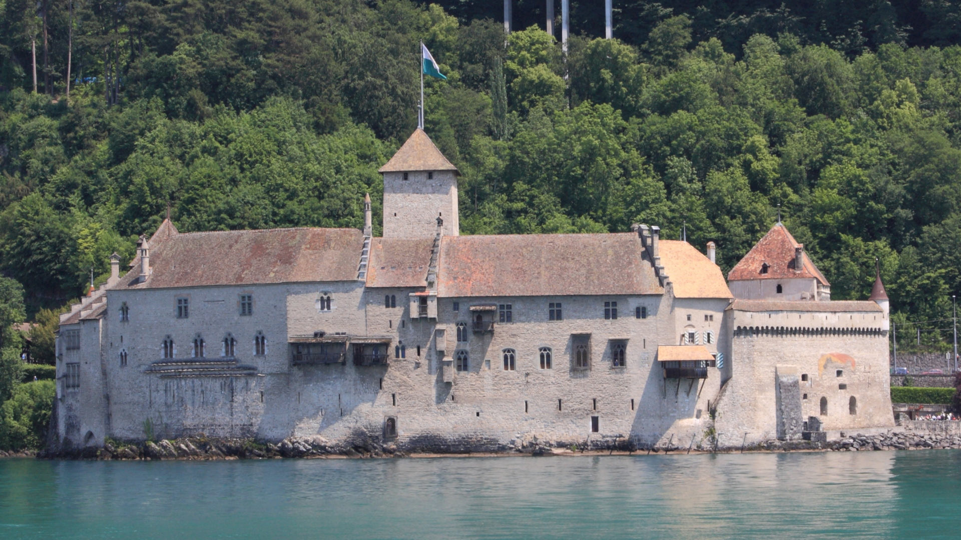 Download mobile wallpaper Château De Chillon, Veytaux, Switzerland, Man Made, Castles for free.